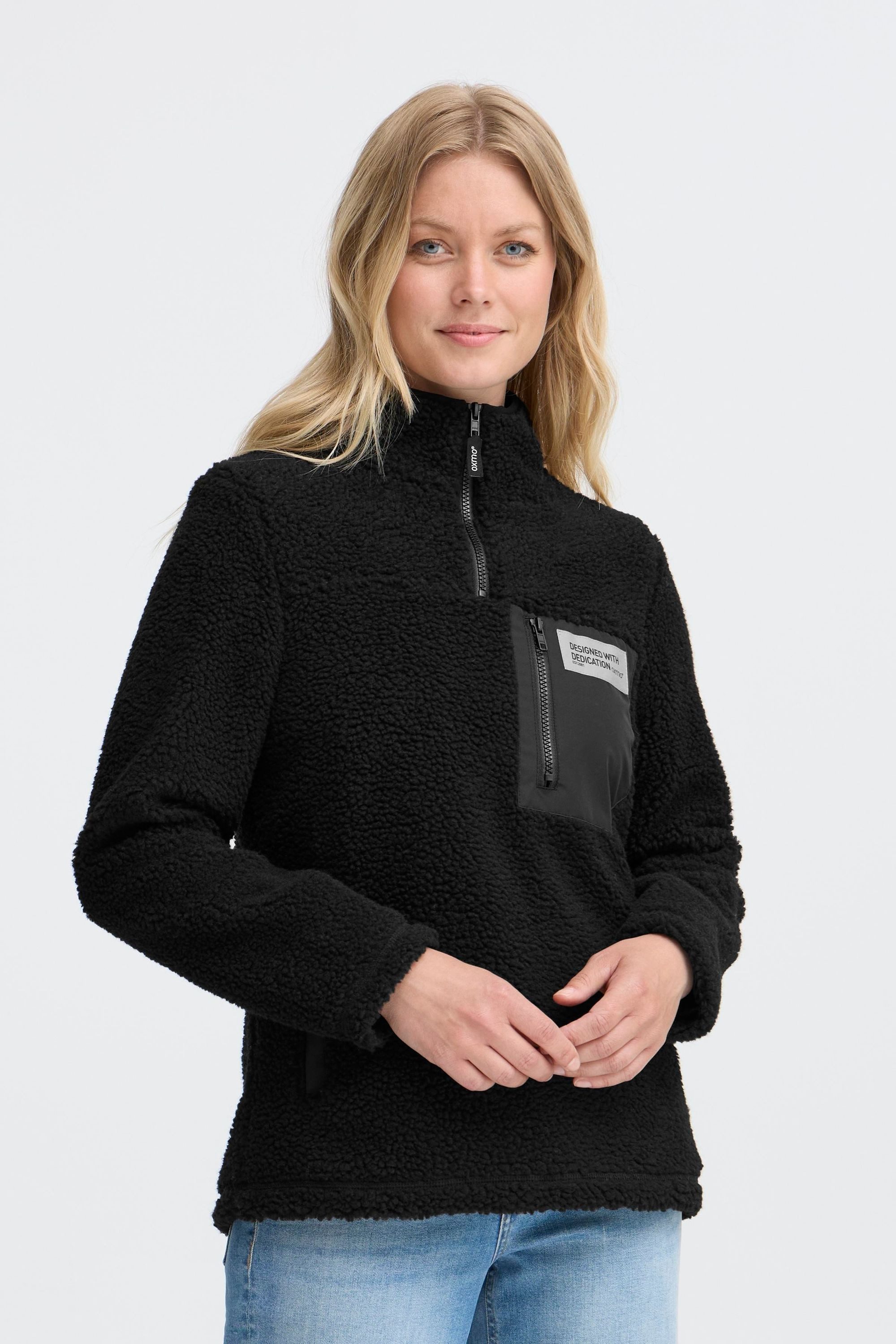 OXMO Plüschjacke OXABBY Gemütliche Plüschjacke mit Paspeltaschen günstig online kaufen