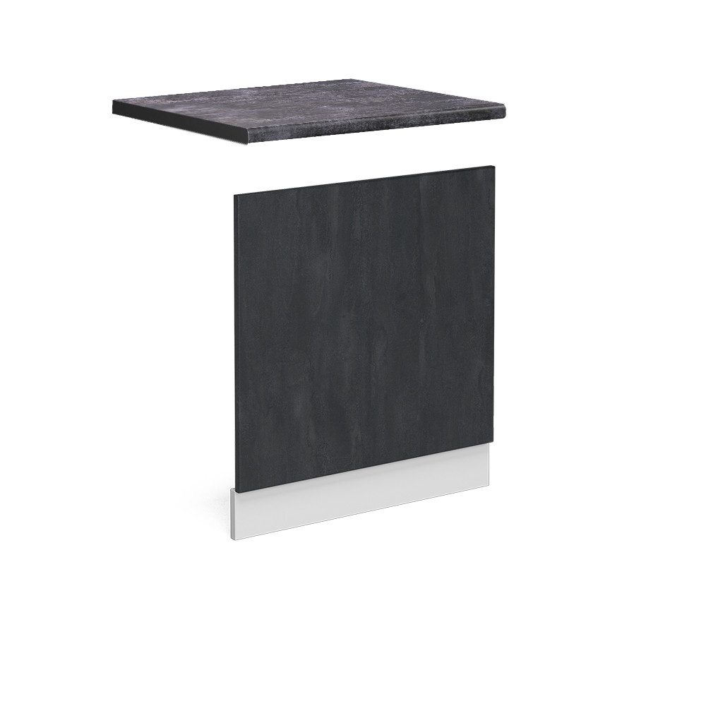 Vicco Frontblende R-Line, Schwarz Beton/Weiß, 60 cm AP Anthrazit (1 St)