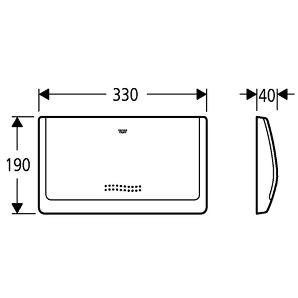 Grohe Betätigungsplatte GROHE Abdeckplatte CLASSIC 330 alpinweiß f.Start/Stopp