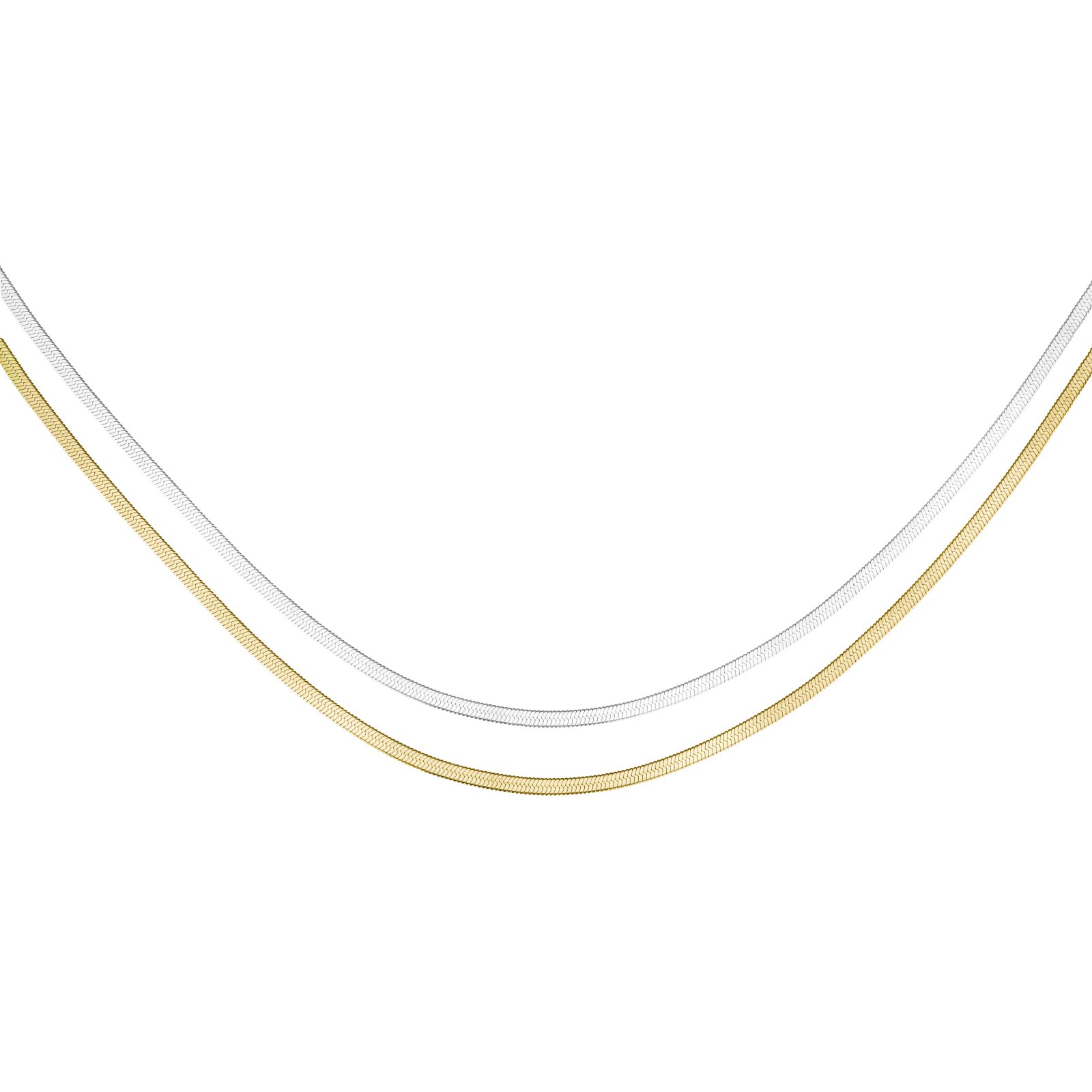 ROSEFIELD Edelstahlkette ROSEFIELD Two Tone Snake Necklace Zweifarbige Schlangen-Halskette Mehr