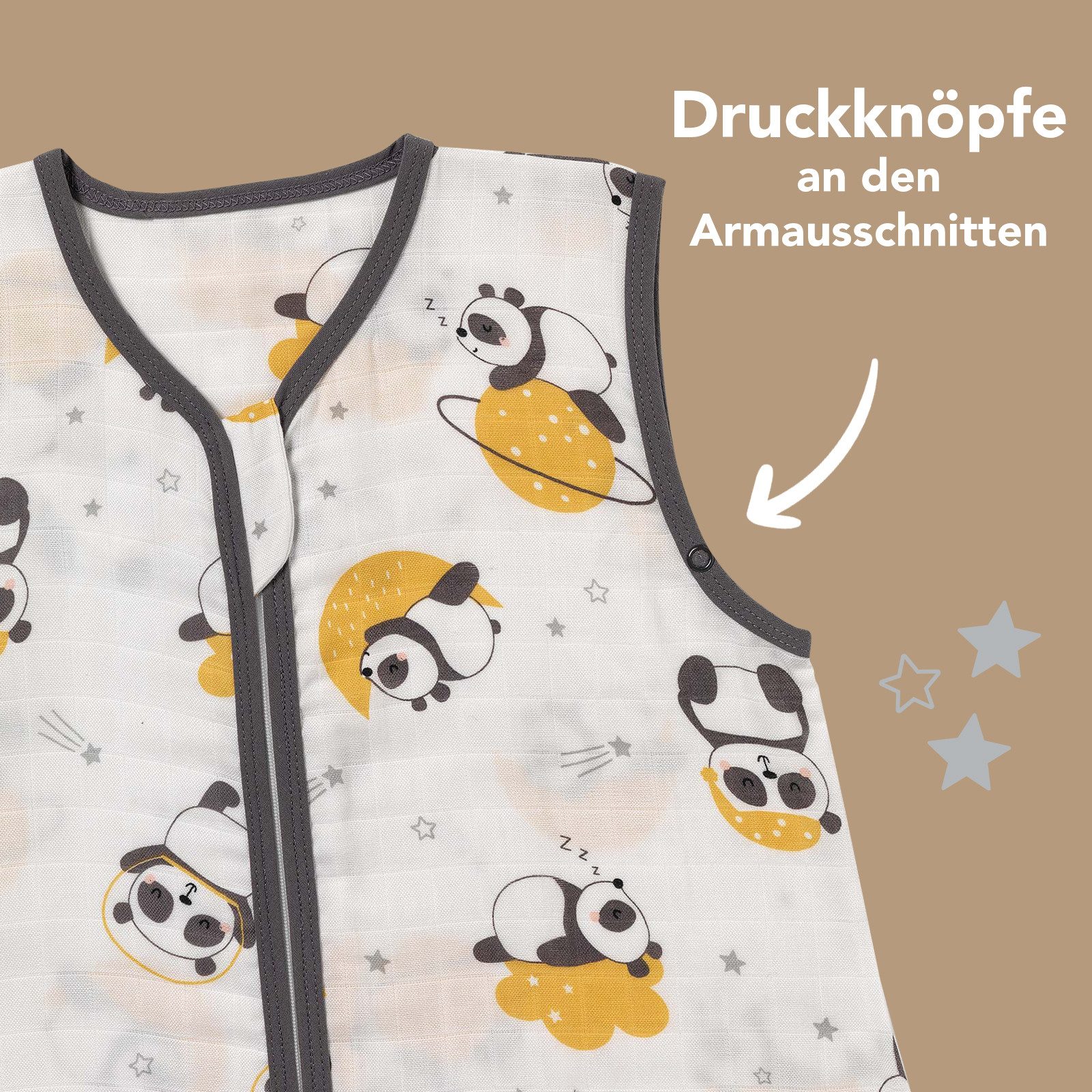 Schlummersack Kinderschlafsack Musselin Babyschlafsack, 0.5 Tog günstig online kaufen