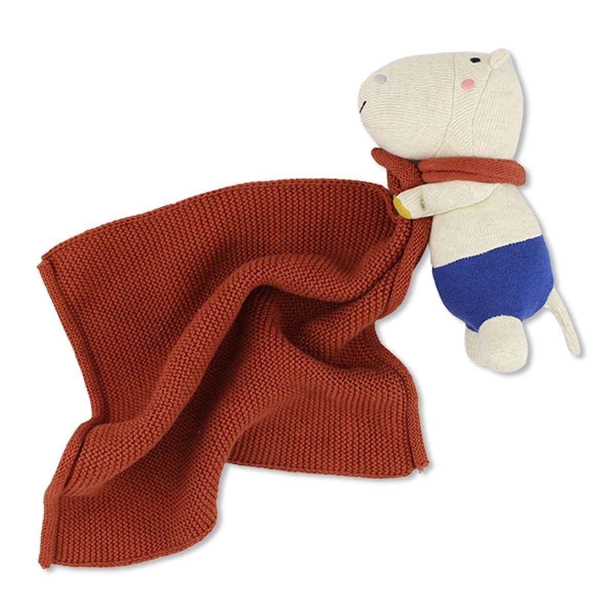 Ava & Yves Schmusetuch Kuscheltuch mit Kuscheltier 25x25cm Schnuffeltuch