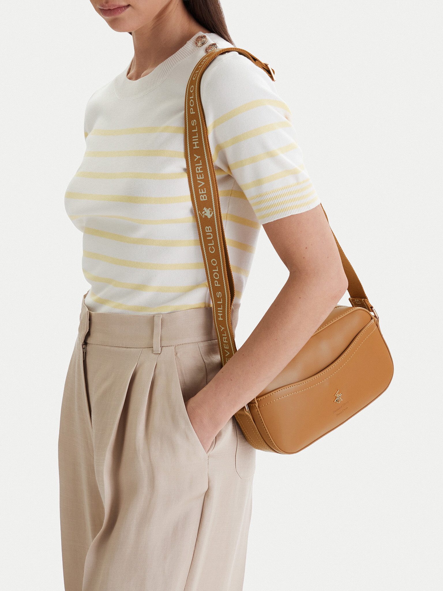 BEVERLY HILLS POLO CLUB Handtasche Beverly Hills Polo Club Damenhandtasche Braun BEVERLY HILLS POLO CLUB-