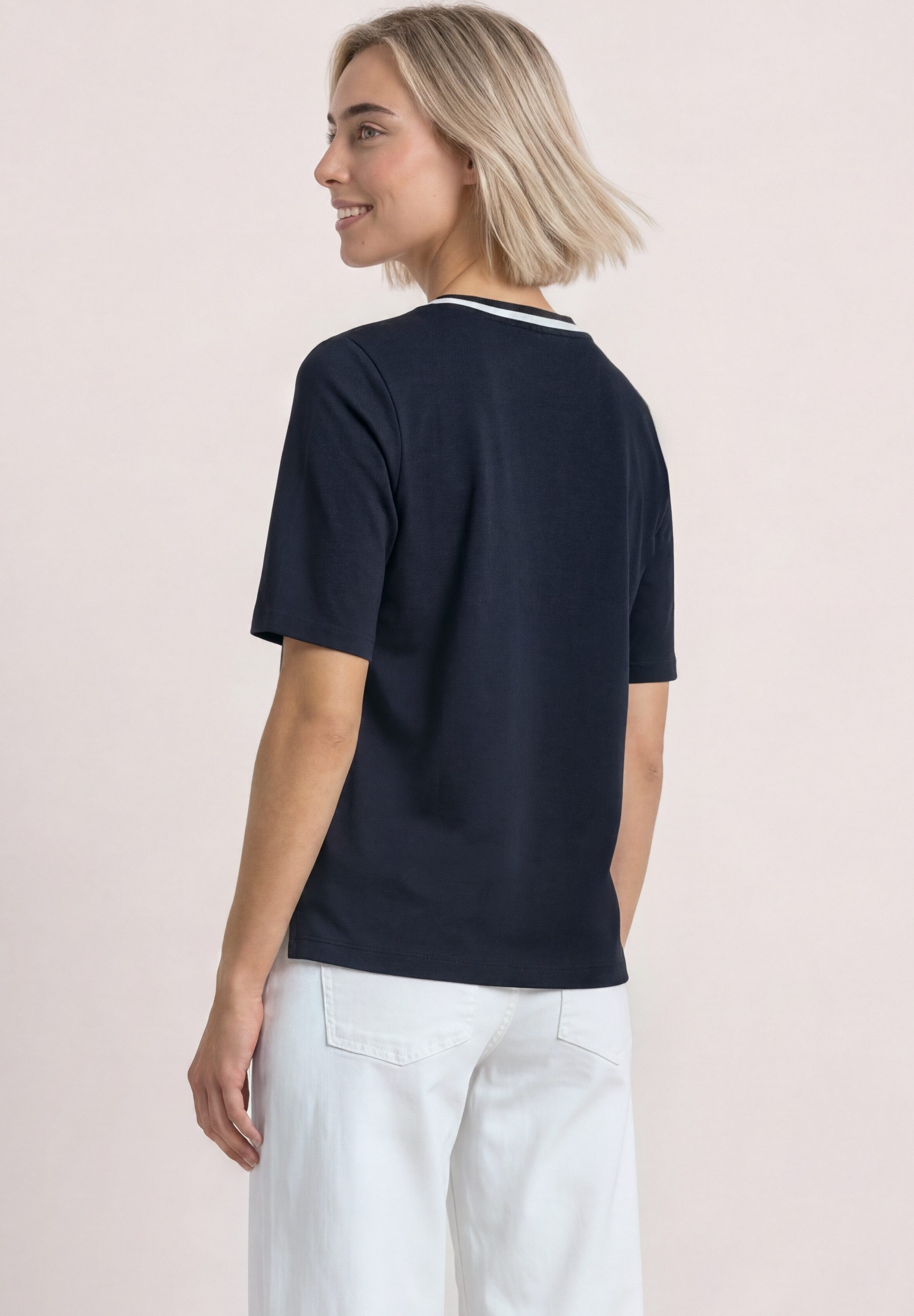 STREET ONE T-Shirt mit Kontrastdetail – Bild 2 von 5
