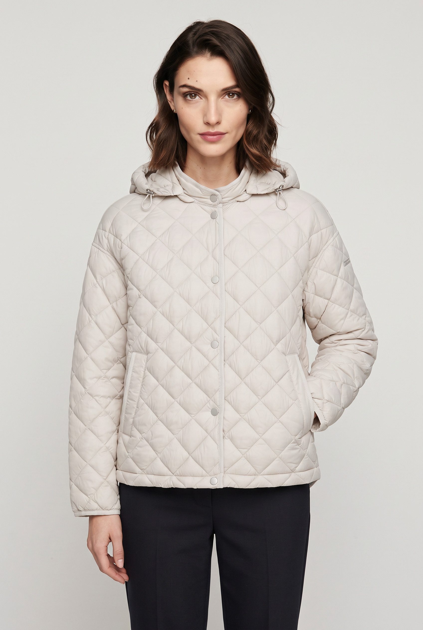 Cinque Steppjacke CIPHIL mit abnehmbarer Kapuze, Oversize Fit, leicht wärmend