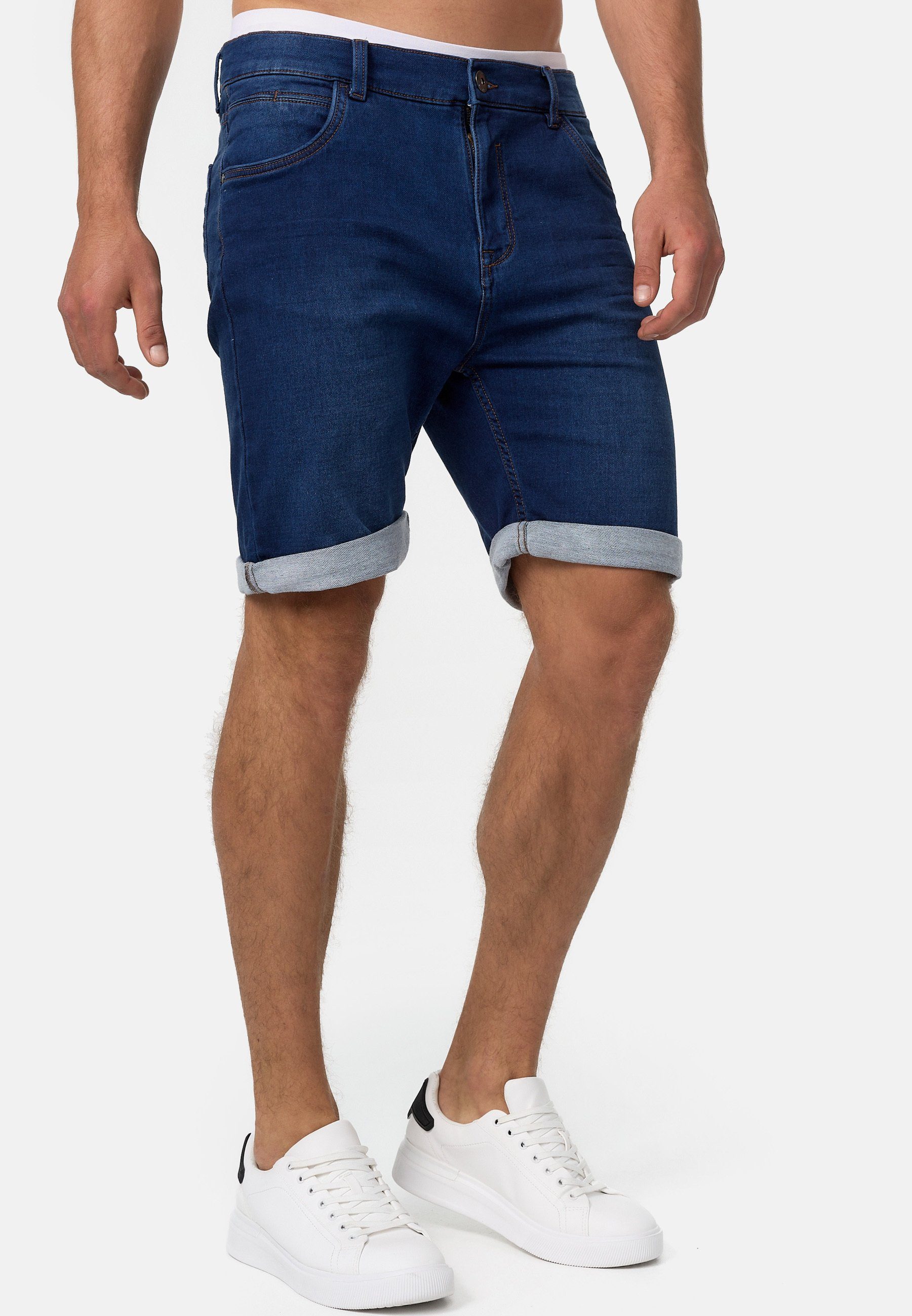 Indicode Jeansshorts Herren Lonar Jeans Shorts Herrenshorts Moderne und luftig leichte Herren Jeans-Shorts