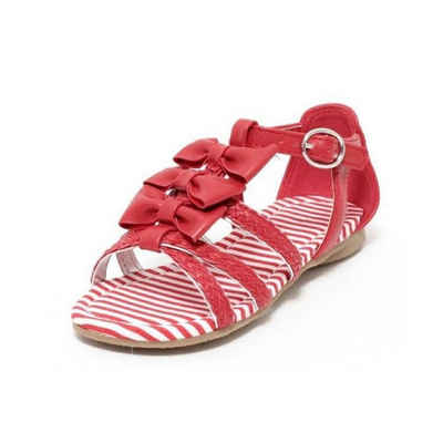 dynamic24 maritim Sandale Mädchen Sandalette Kinder Riemchensandalen Sommer Schuhe rot