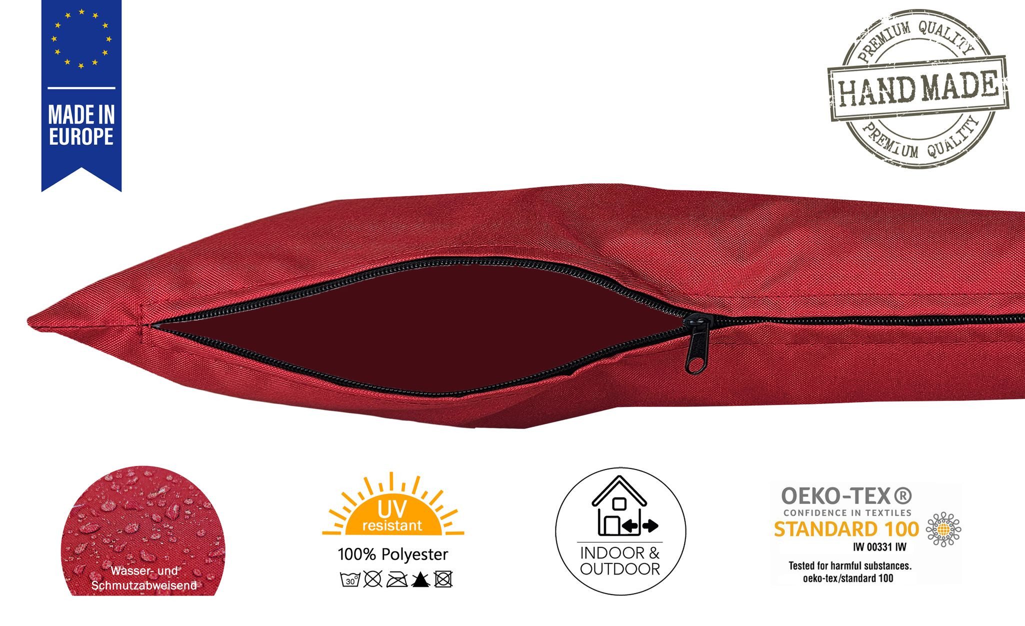 JACK Kissenbezüge 1x 50x50cm Hülle Outdoor Wasserabweisend, (1 Stück), 1x Kissenhülle, strapazierfähig, wasserabweisend, Innen & Außen
