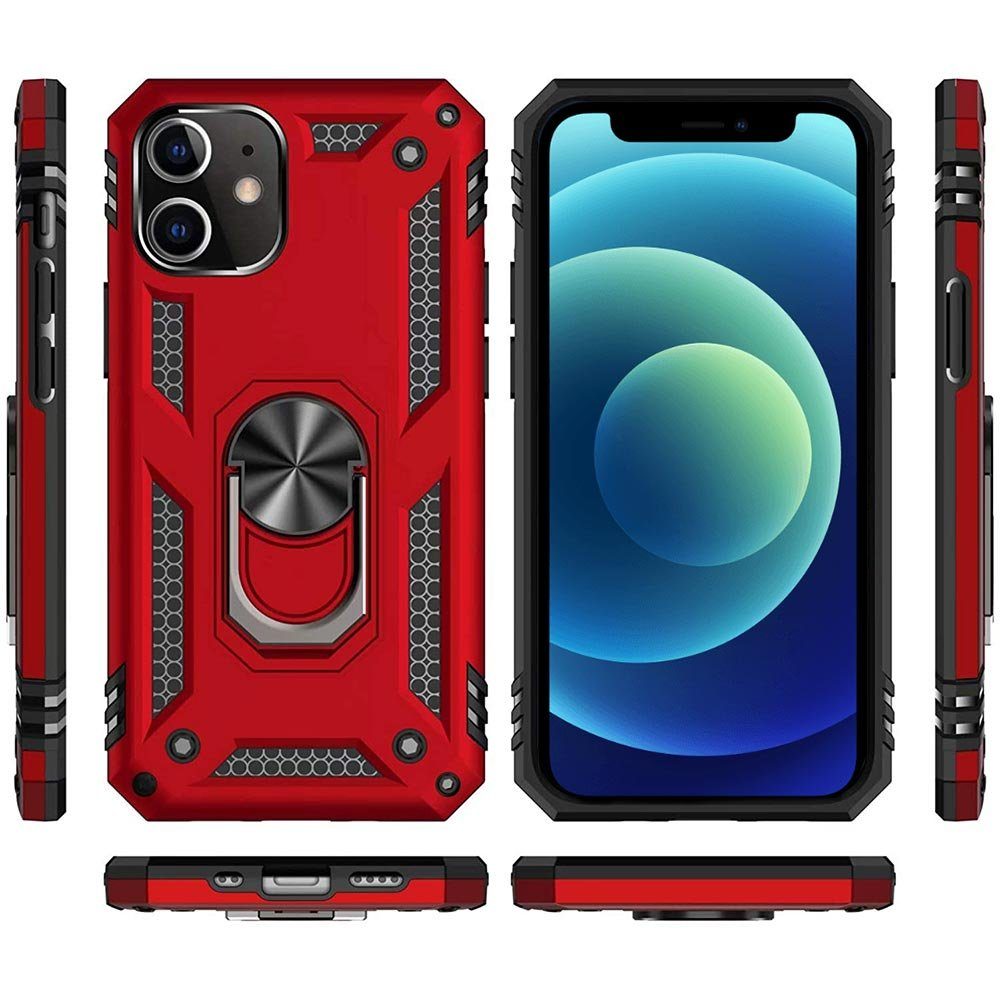FITSU Handyhülle Handyhülle für iPhone 12 Mini Hülle Outdoor Case 5,4 Zoll, Robuste Handyhülle stabile Schutzhülle Cover Case mit Kamera Slider