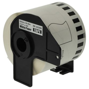 vhbw Etikettenpapier Ersatz für Brother DK-22205 für Drucker & Kopierer Etikettendrucker