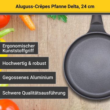 Krüger Crêpepfanne Delta, Aluminiumguss, für Induktions-Kochfelder geeignet