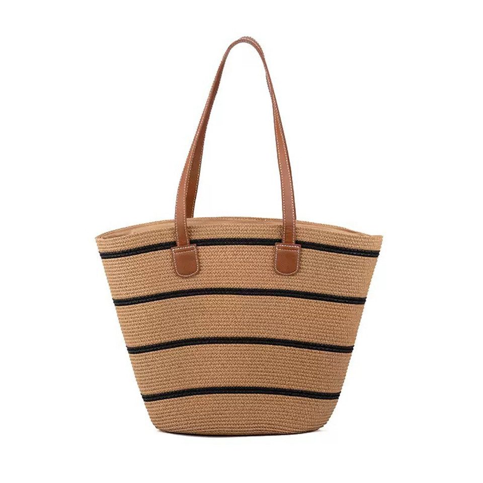 Strandtasche Strohtaschen für Damen, Gewebte Strandtasche, Lässige Boho Große