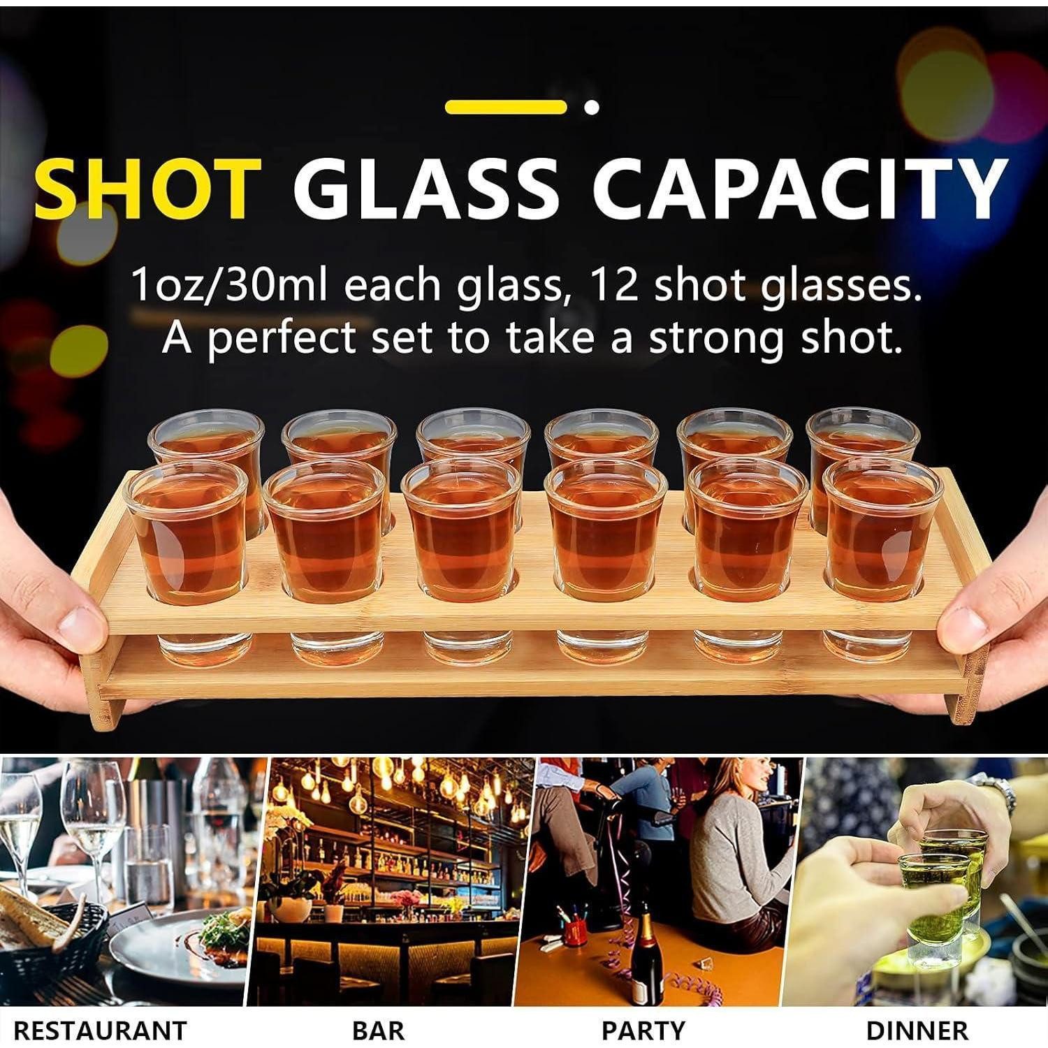 LuxusKollektion Schnapsglas Schnapsglas-Set 12-teilig Kristallglas 30ml Likör Schnaps Wodka Rum