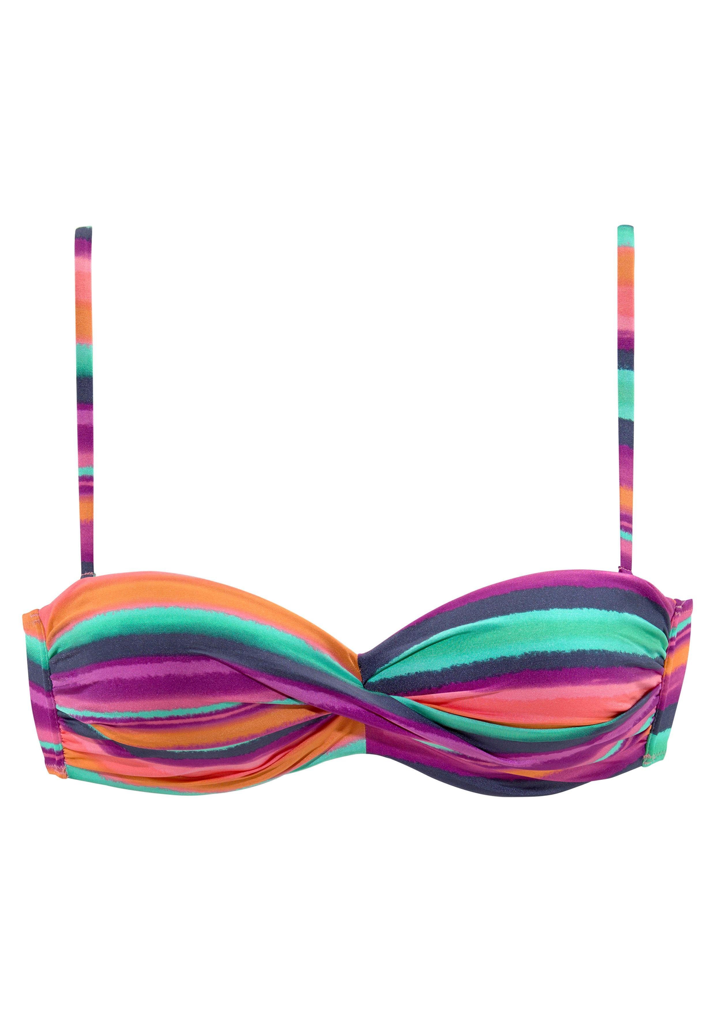 LASCANA Bandeau-Bikini-Top Rainbow, mit 5 Tragevariationen günstig online kaufen