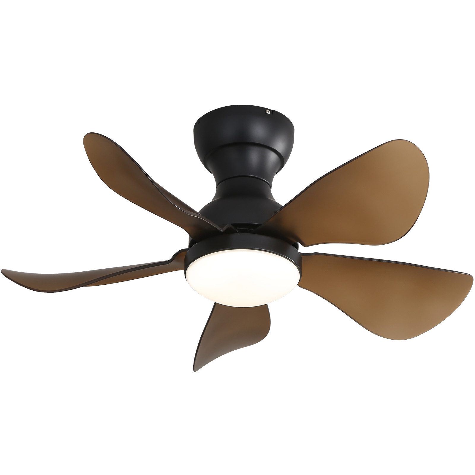 Sofucor Deckenventilator mit LED-Beleuchtung und Fernbedienung, 6 ABS-Flügel, Timer, 3 Farbtemperatur, 6 Geschwindigkeiten, 73,5cm
