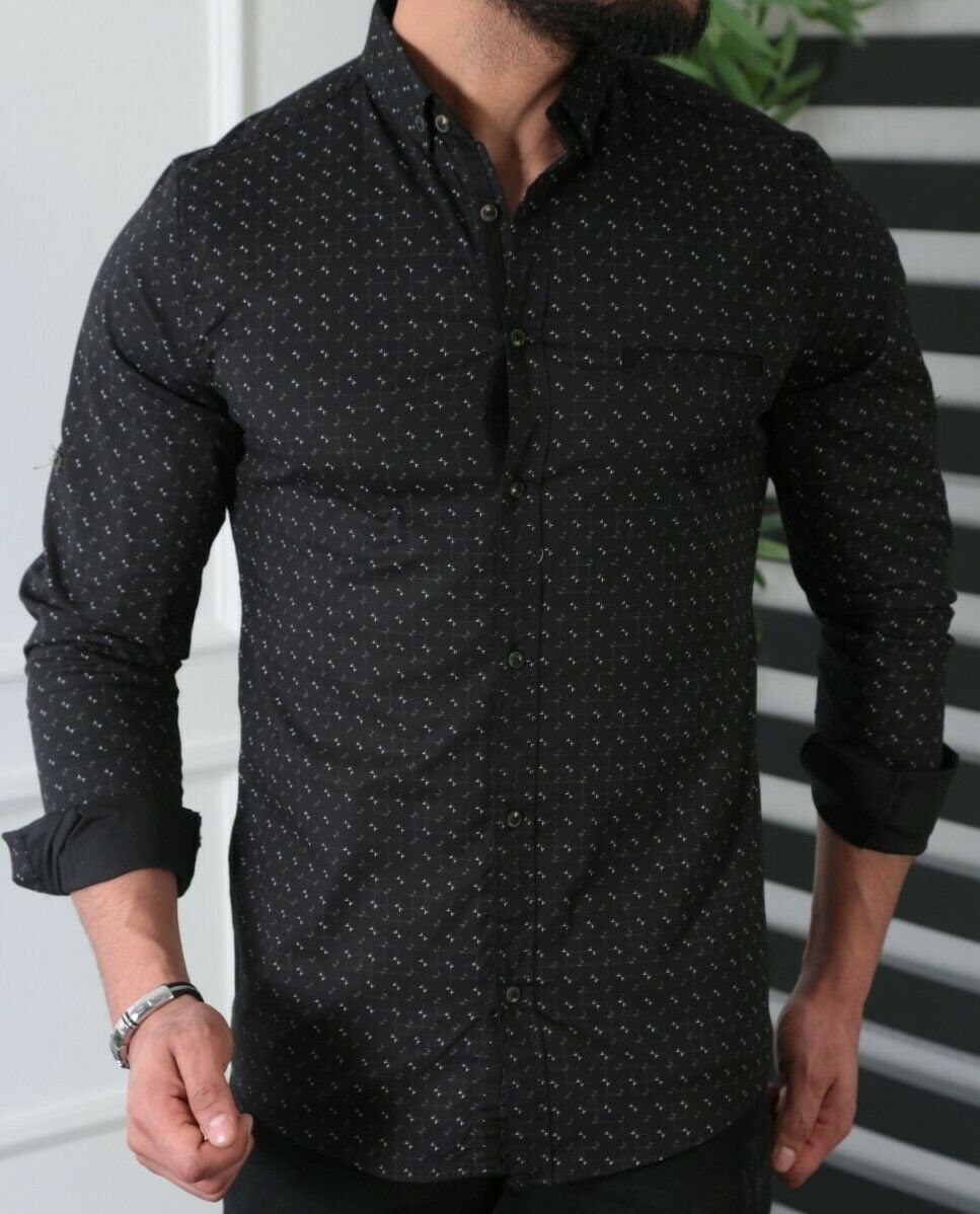 Langarmhemd H-1850 Langarmhemd Herren designer Premium Megaman Hemd Slim
