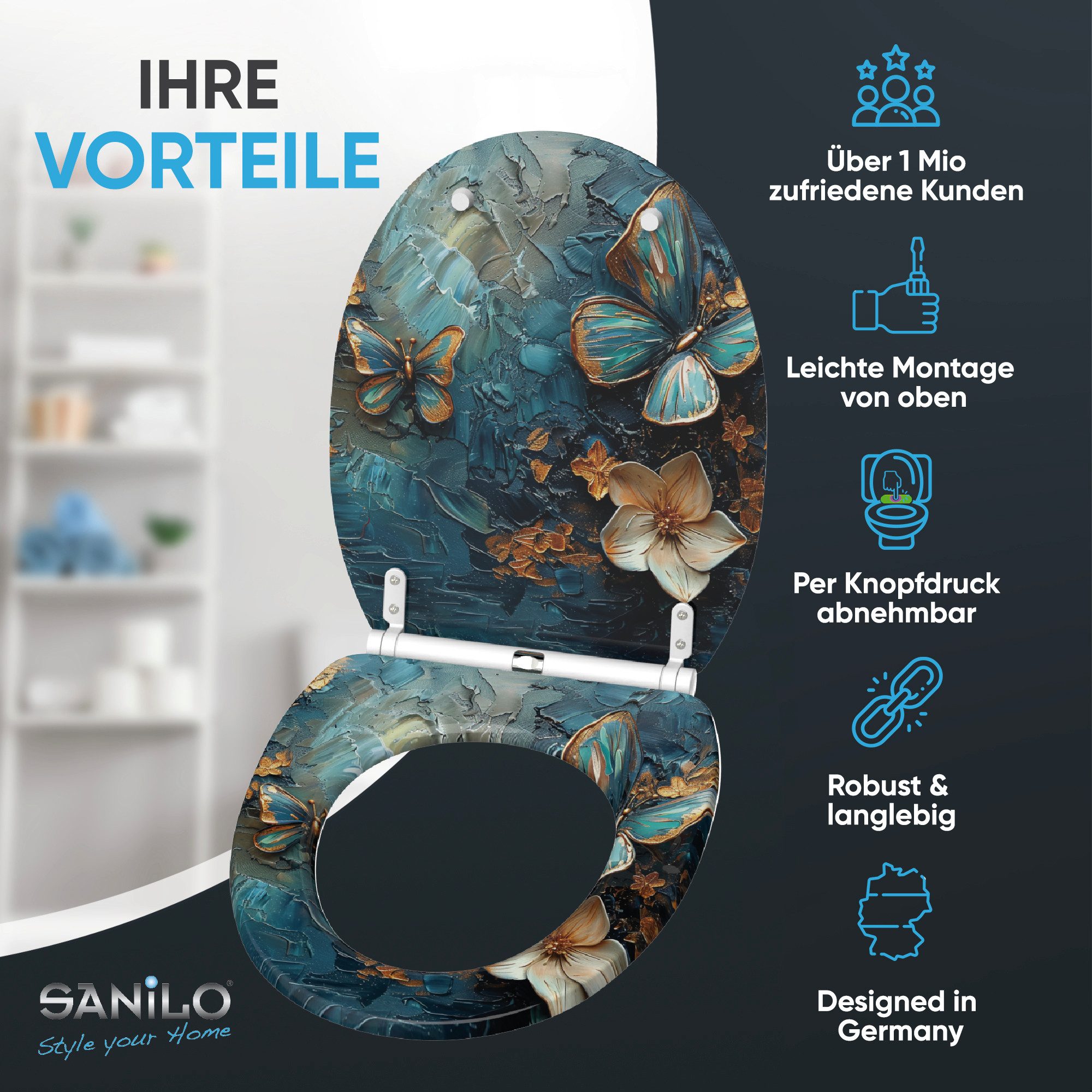 Sanilo WC-Sitz mit Absenkautomatik & Top Fix in vielen Designs, hochwertig, günstig online kaufen
