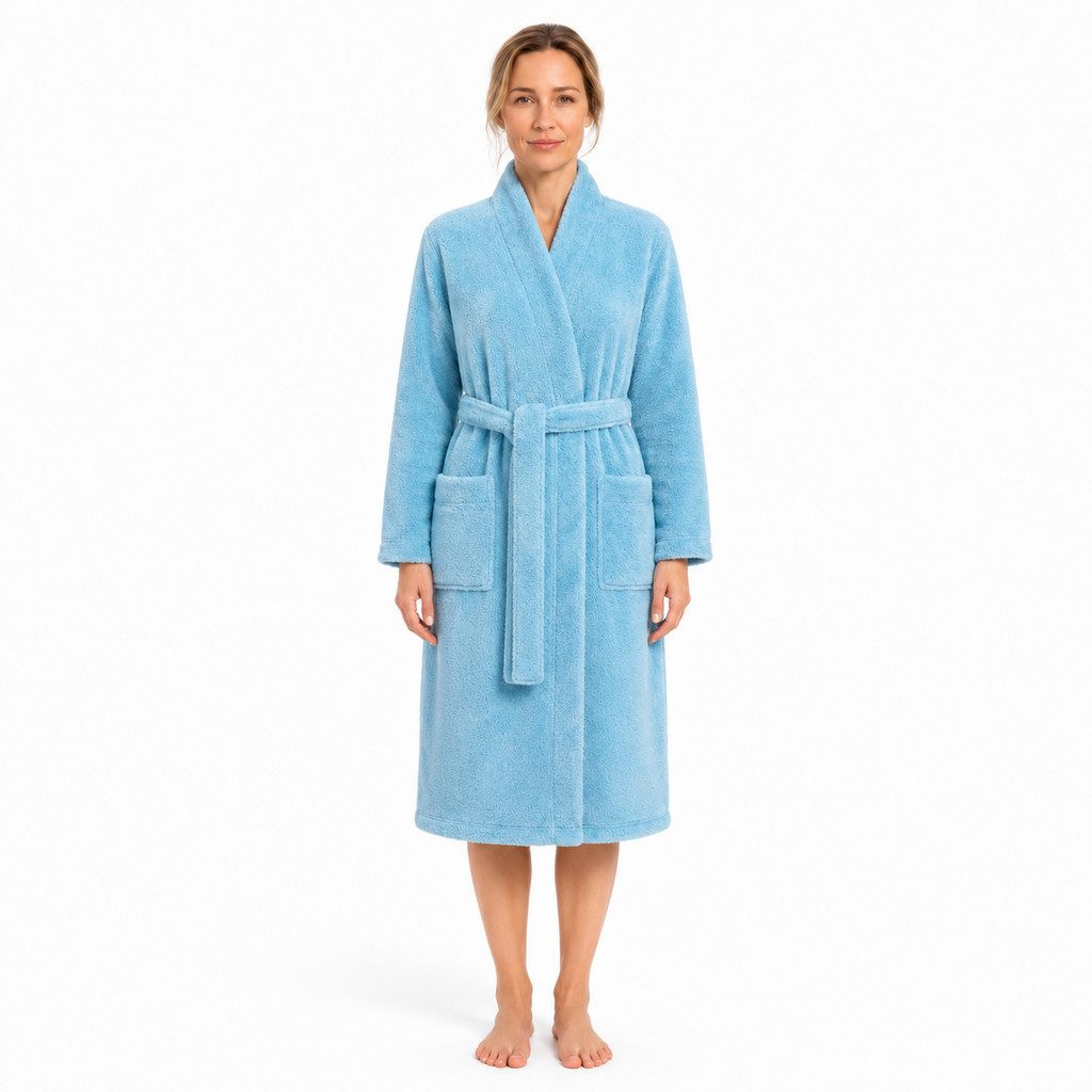 Ringella Unisex-Bademantel aus Aquatex mit Bindegürtel, federleicht und kuschelig, Bindegürtel, Aquatex-Mantel aus High-Tech Microfaser: extrem saugfähig