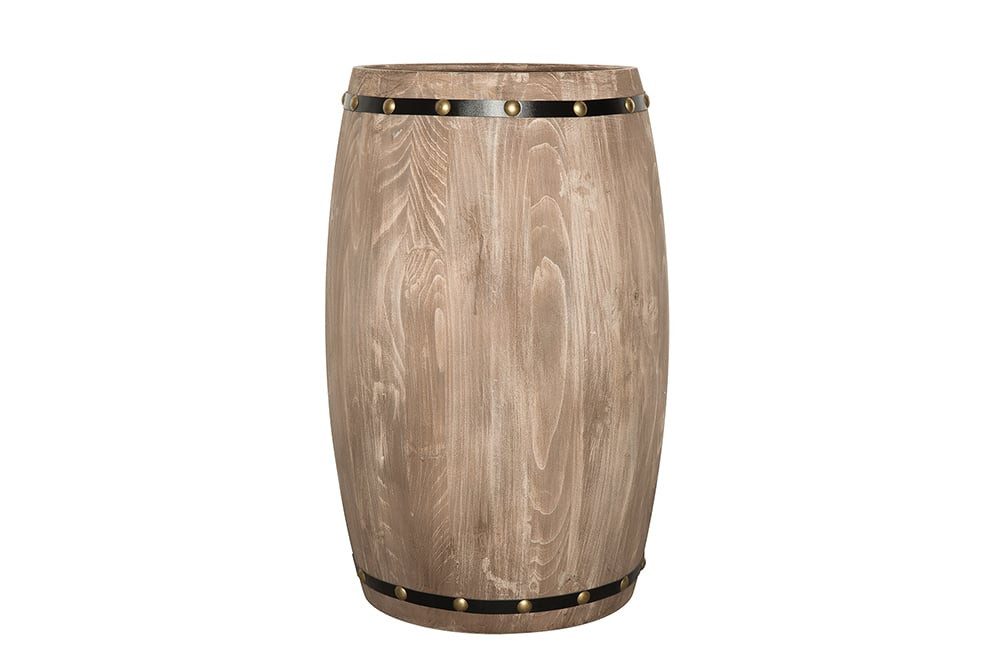 LebensWohnArt Weinregal Originelles Flaschenregal BOTELLA 60cm natur Weinfass Pienienholz