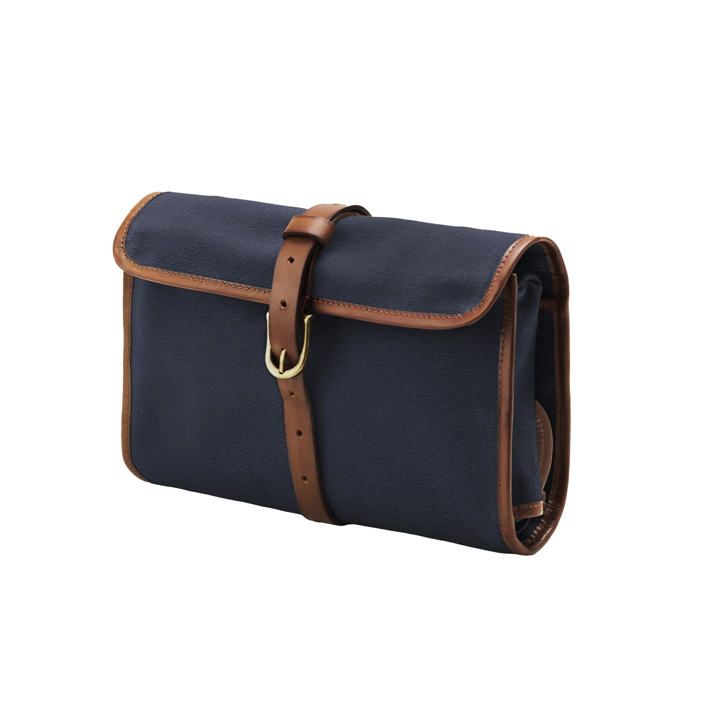 DRAKENSBERG Kulturbeutel zum Aufhängen »Sid« Marine-Blau, Damen, Herren, rollbare Kulturtasche im Safari-Design, wasserabweisend