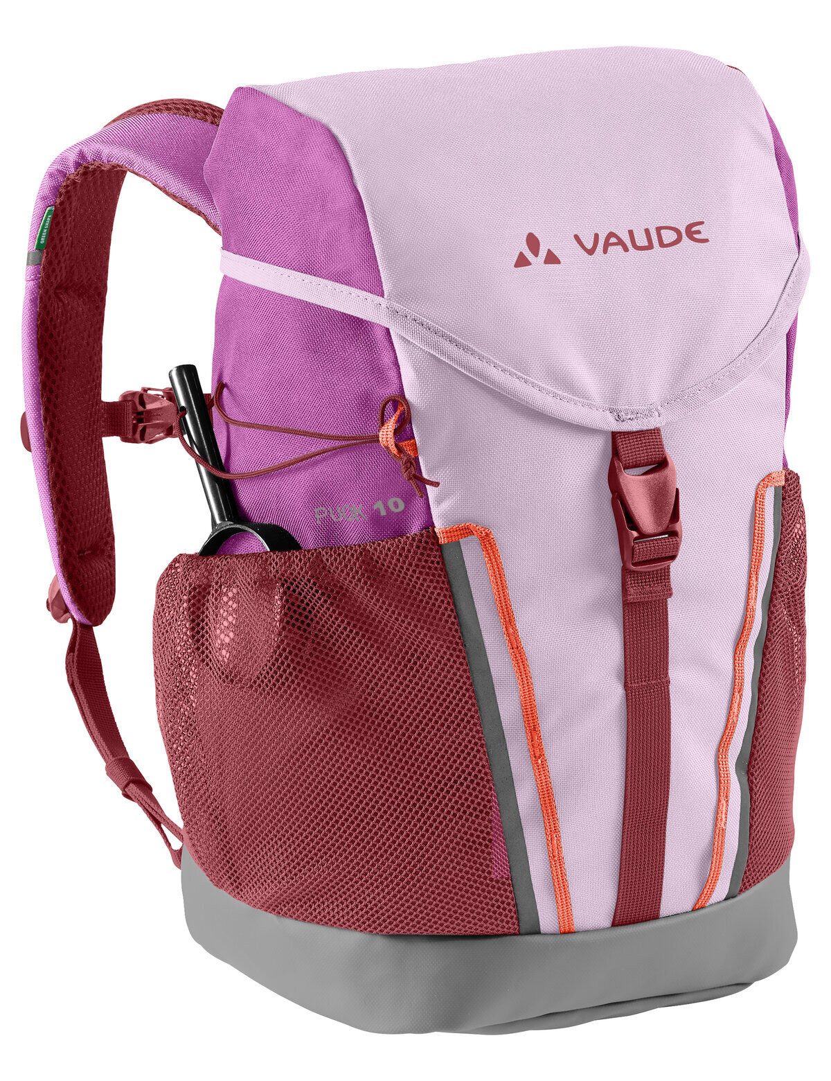 VAUDE Trekkingrucksack Puck 10, Kinderrucksack inklusive Regenhülle und Sitzmatte, 10 Liter