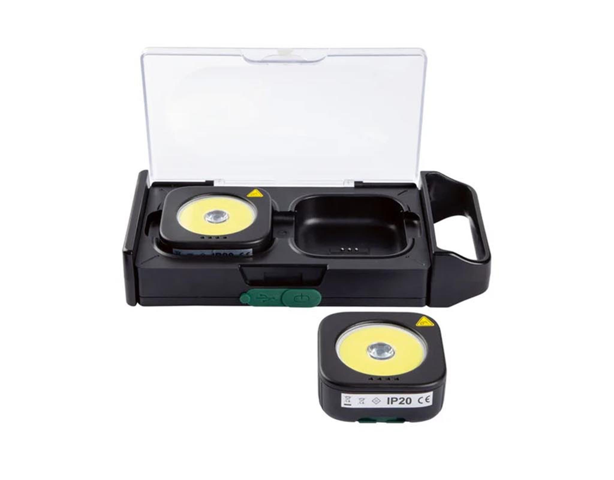 Parkside Strahler Akku Handleuchten Arbeitsleuchte Werkstatt Lampe mit Ladestation