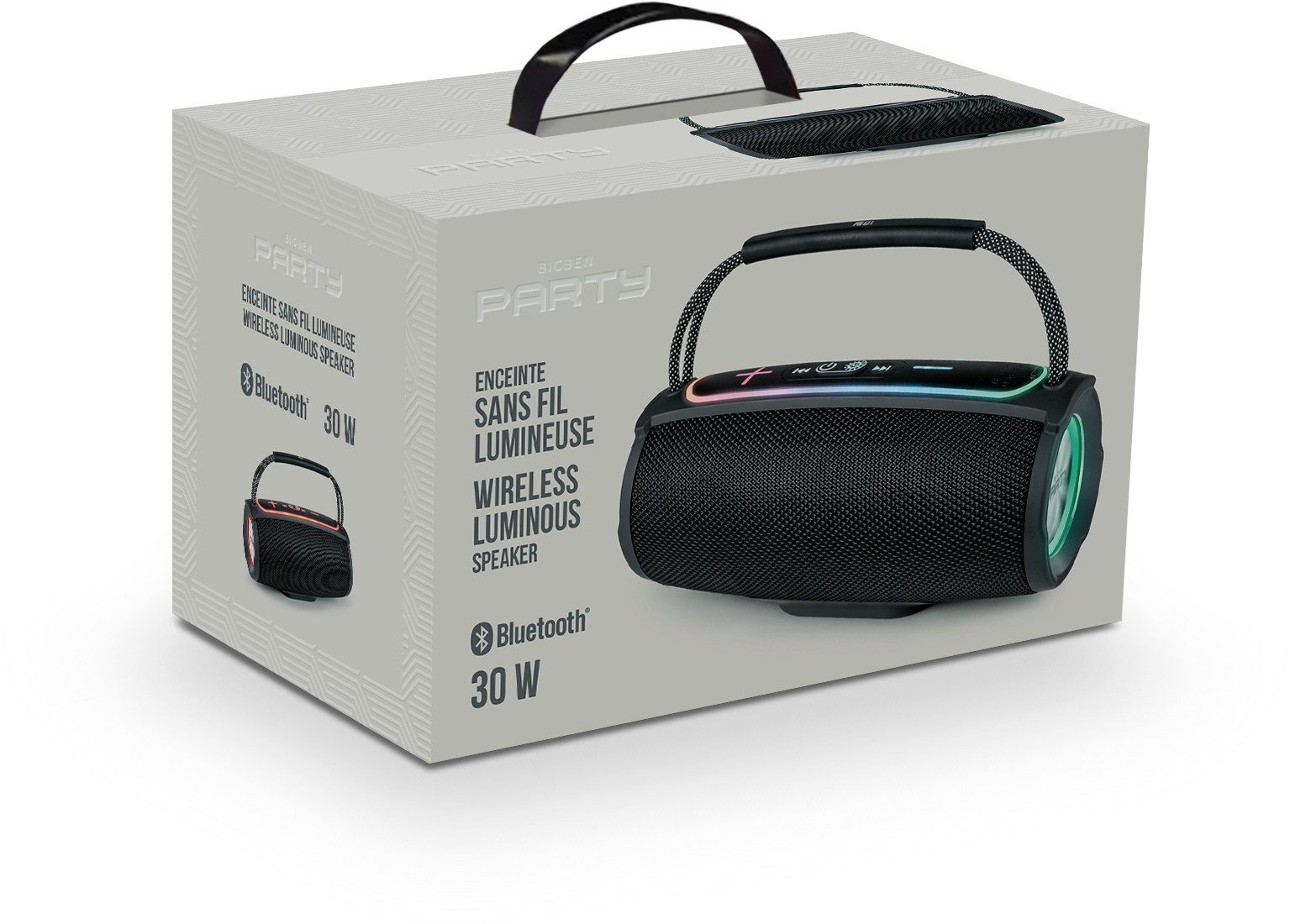 BigBen Bluetooth portabler Lautsprecher Party Mainstream 3 Licht AU389265 Portable-Lautsprecher