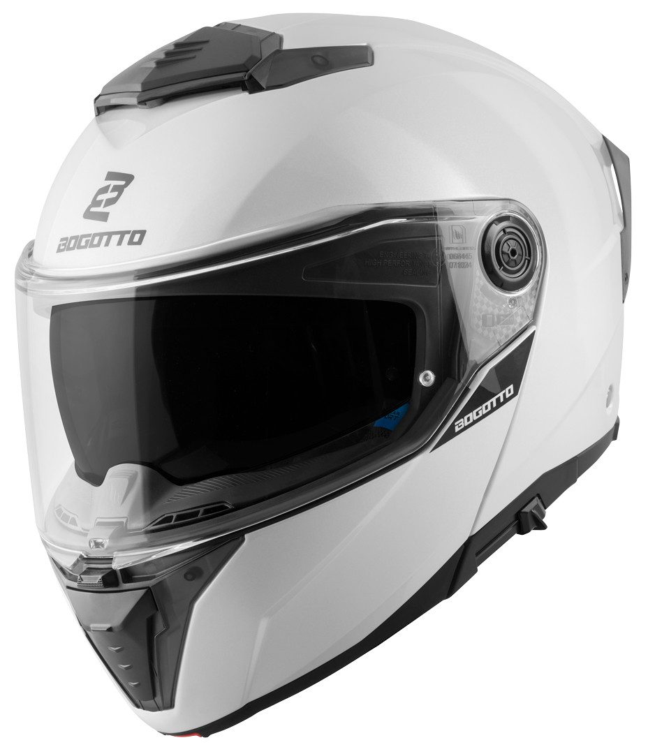 Bogotto Motorradhelm FF404 Klapphelm, vorbereitet für Kommunikationssystem,vorbereitet für Pinlockschei