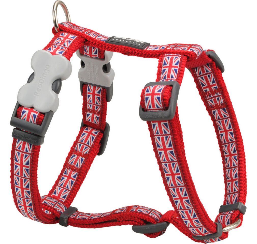 Thumbnail - Red Dingo Hunde-Geschirr Gurtzeug RD 20 mm x 45-66 cm - Union Jack Flagge