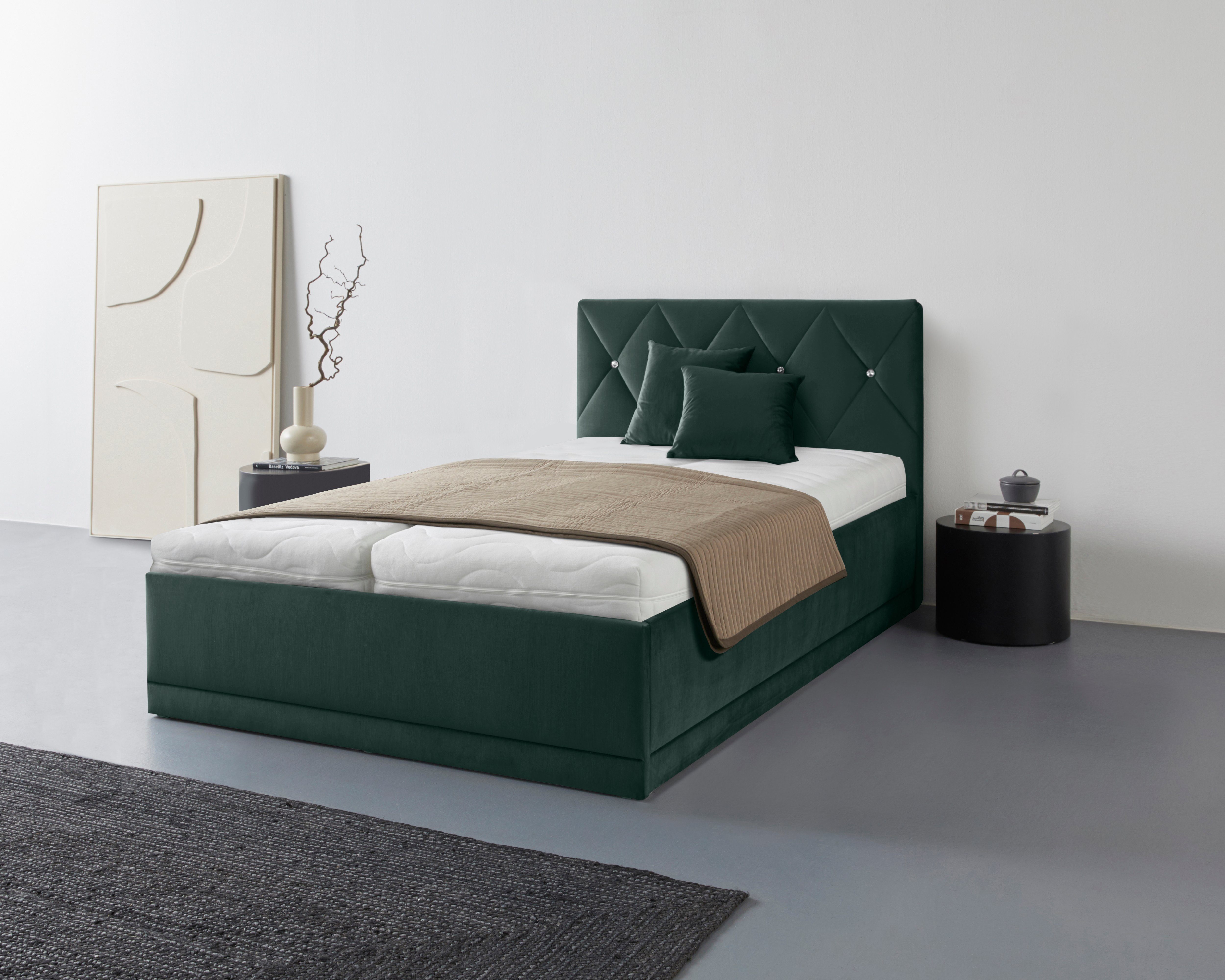 Westfalia Schlafkomfort Polsterbett "Adamas" auch mit Bettkasten, Knopfheft günstig online kaufen