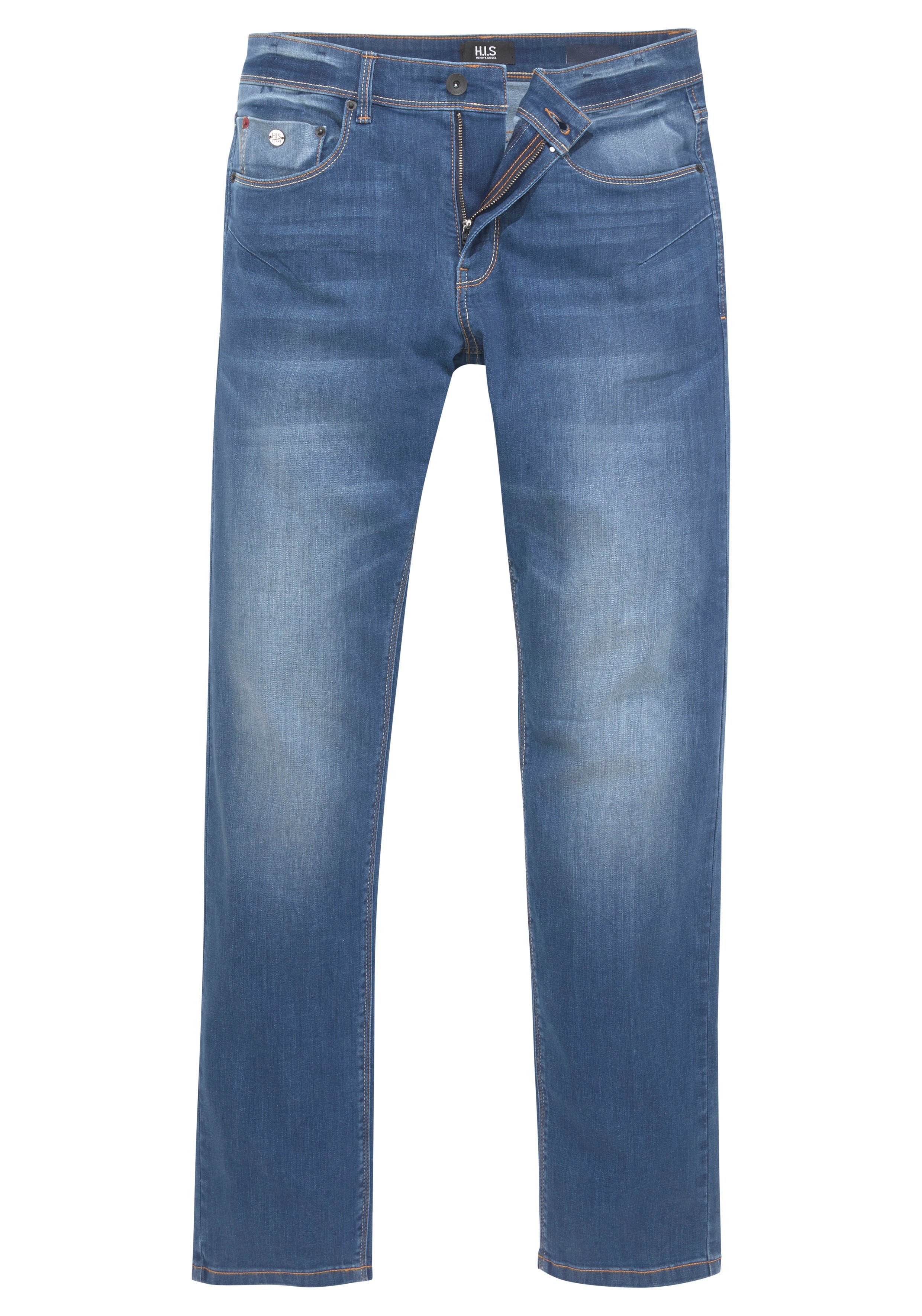 ANTIN Ökologische, H.I.S wassersparende mid Wash blue durch Ozon Produktion Comfort-fit-Jeans