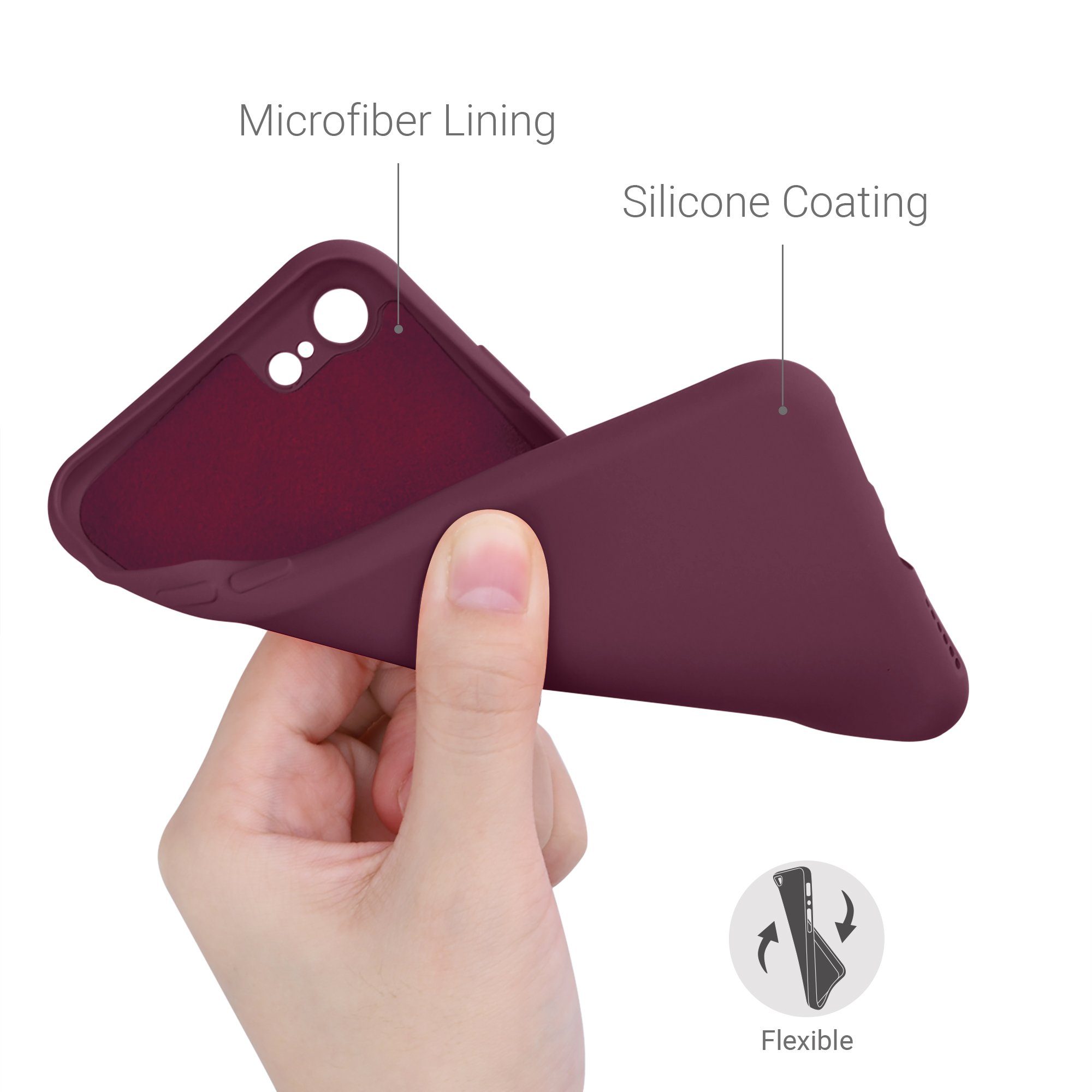 kwmobile Handyhülle Slim Case für Apple iPhone SE / 8 / 7, Hülle Silikon Handy - Handyhülle gummiert