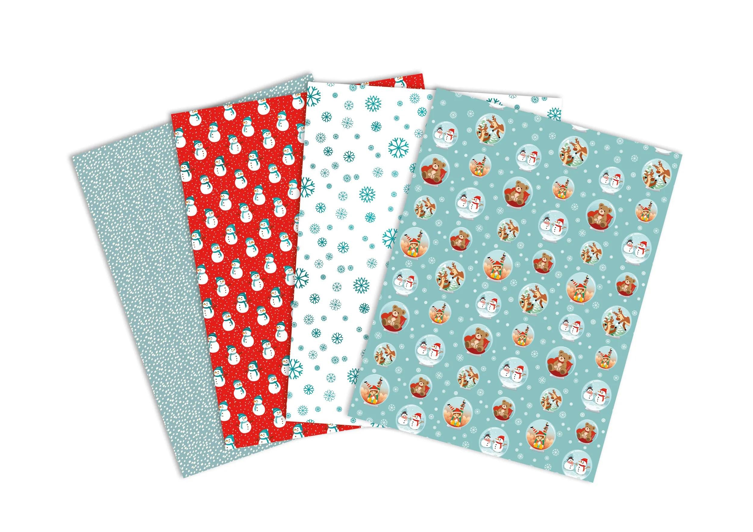 CLAIREFONTAINE Bastelkartonpapier 6x Mix&Patch Frostiges Weihnachtsfest DP053C, Sortierung Papier