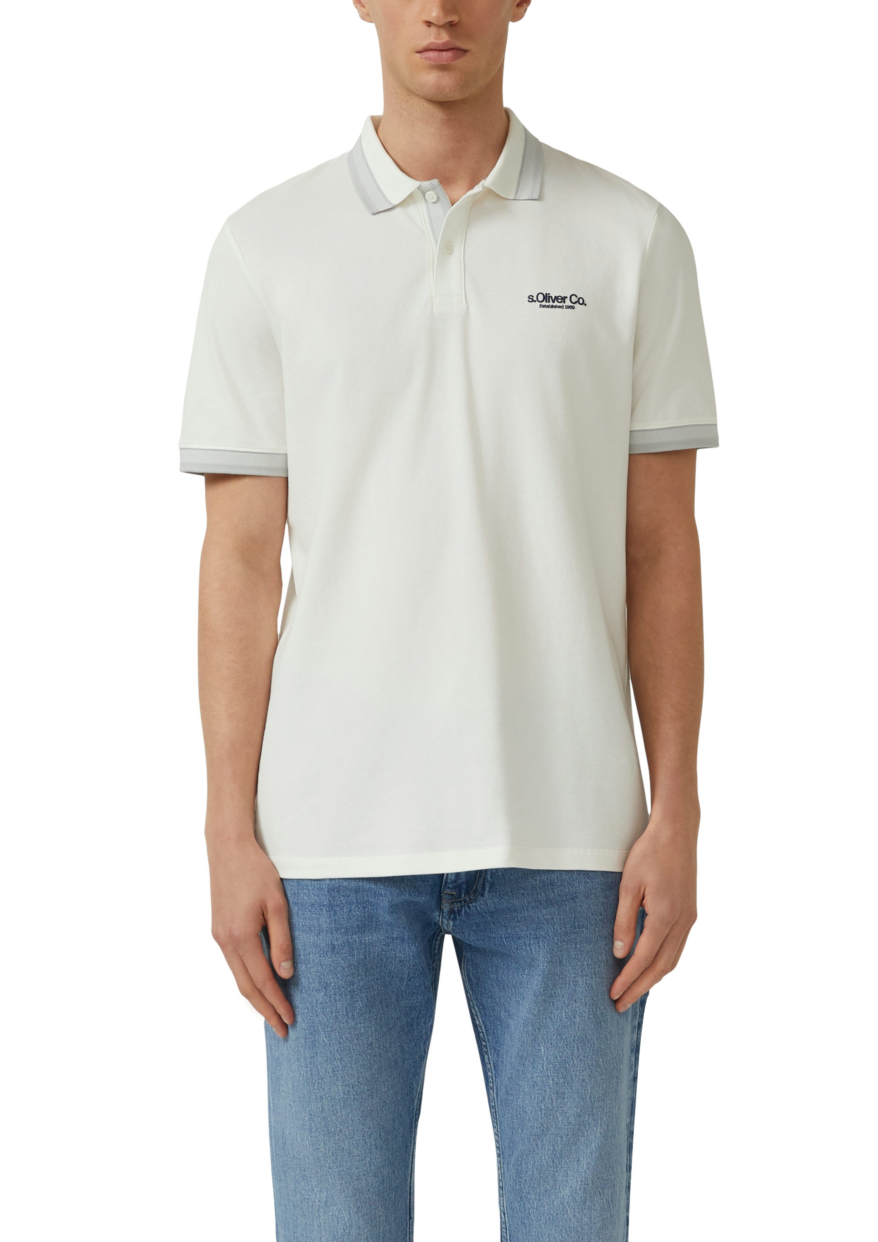 s.Oliver Poloshirt mit Logo Schriftzug