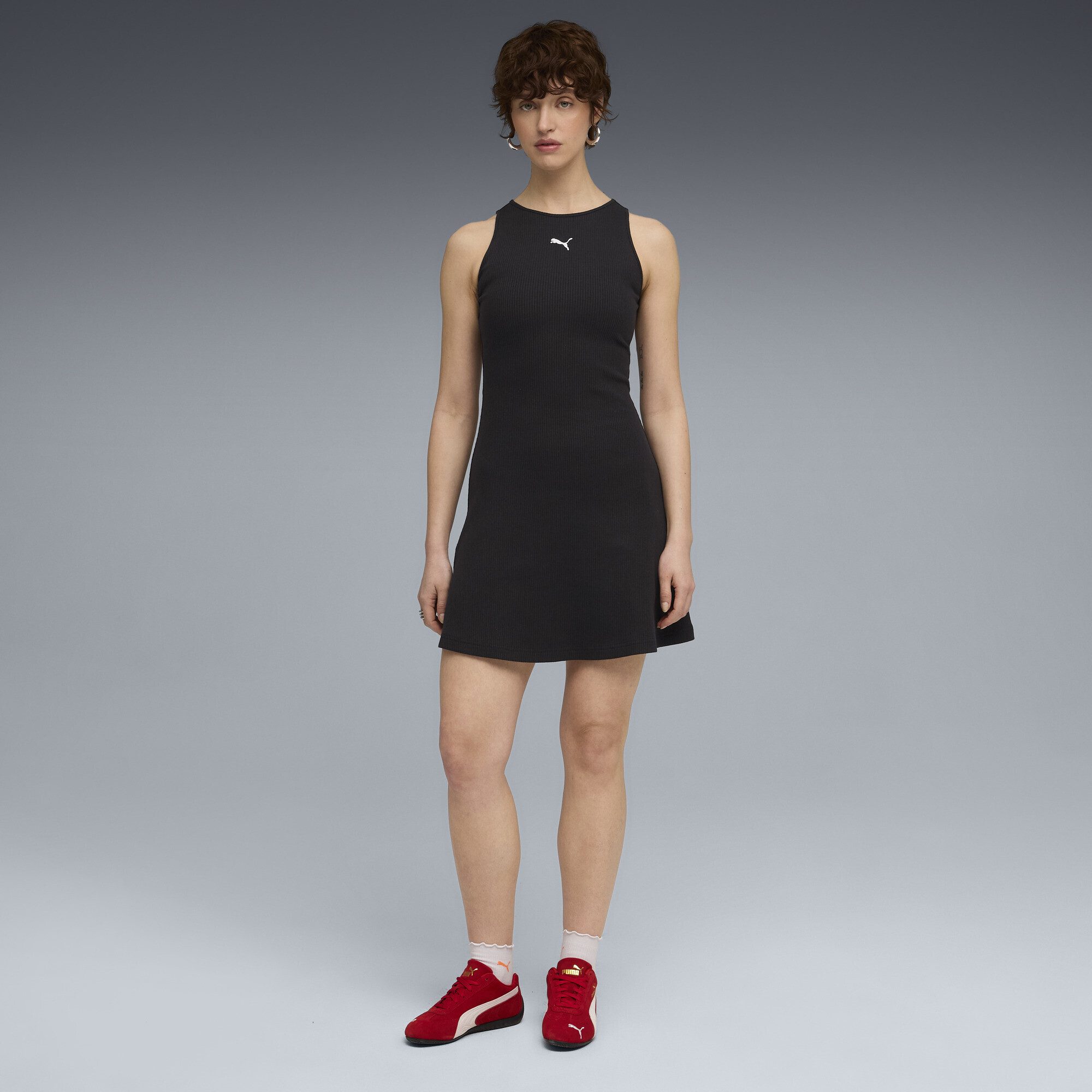 PUMA Sweatkleid Wardrobe Essentials Rippstrick-Kleid Damen günstig online kaufen