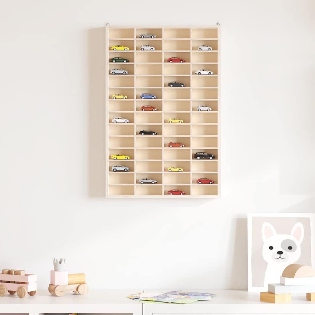 vidaXL Regal Sammlervitrine aus Holz mit 56 Fächern 40 x 4,5 x 60 cm, 1-tlg günstig online kaufen