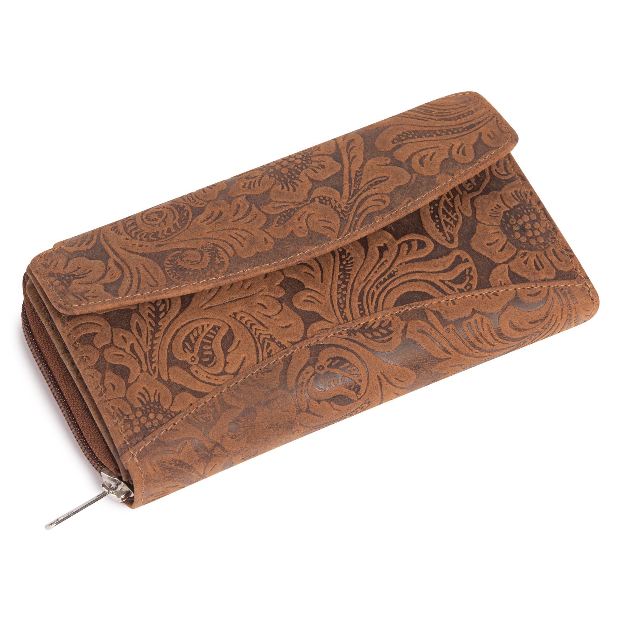 Miss Lulu Damen-Geldbörse Aus Kunstleder – 19,5x10x3 Cm, Mit 12 Kartenfächern & Münzfach (weißer Druck)