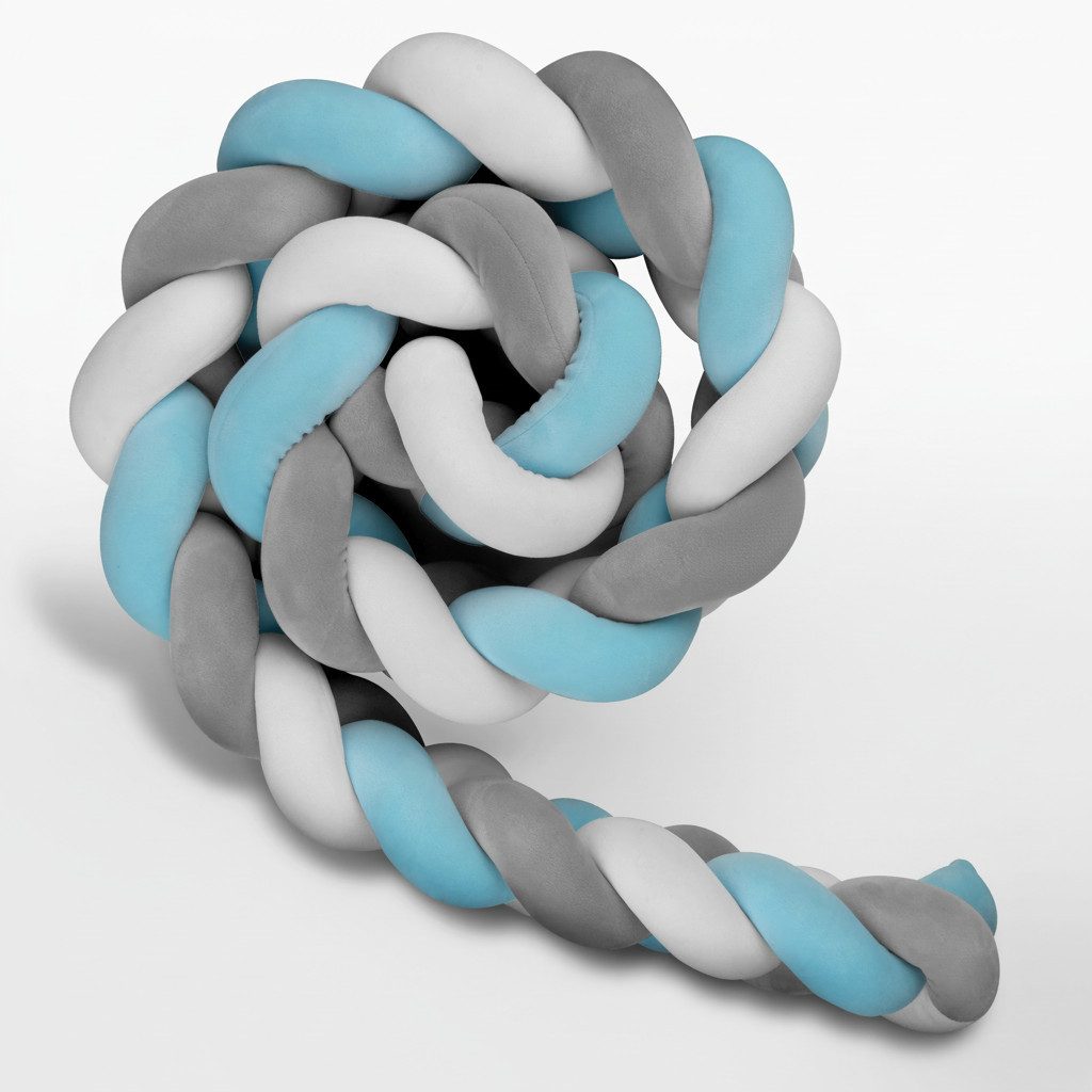 Amandi Bettnestchen - Bettschlange - 2m Bettumrandung fürs Babybett - laborgeprüft, - Babynest geflochten - Sichere Bettumrandung