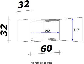 Flex-Well Klapphängeschrank Vintea (B x H x T) 100 x 32 x 32 cm, mit Klappe