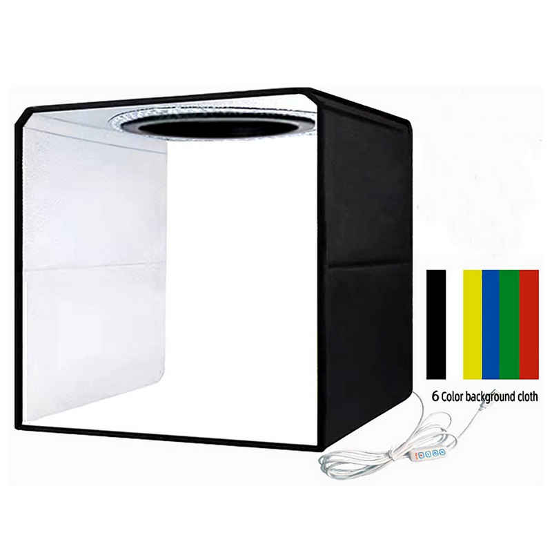 CALIYO Fotobox »Fotobox 40x40cm zum fotografieren lichtzelt lightbox dimmbar fotozelt«, 128 LED 3 Farbtemperatur produktfotografie foto box