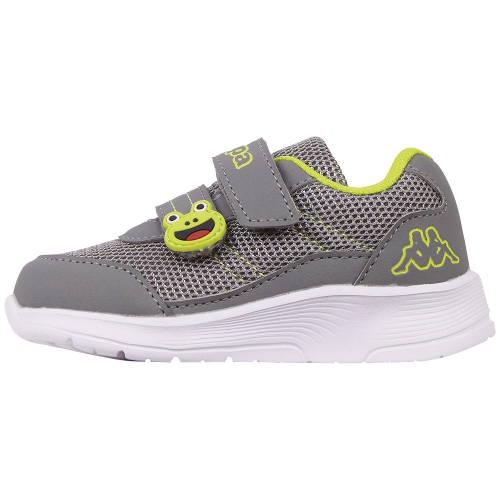 Kappa Klettschuh besonders Tierapplikationen - mit kindgerecht: niedlichen grey-lime