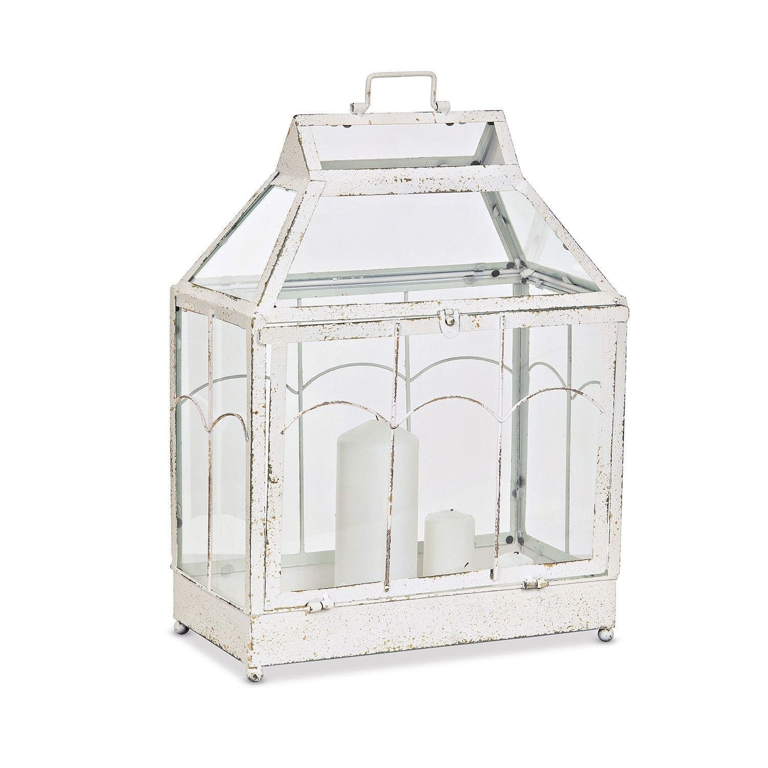 Mirabeau Kerzenlaterne Laterne Couriar antikweiß/klar günstig online kaufen