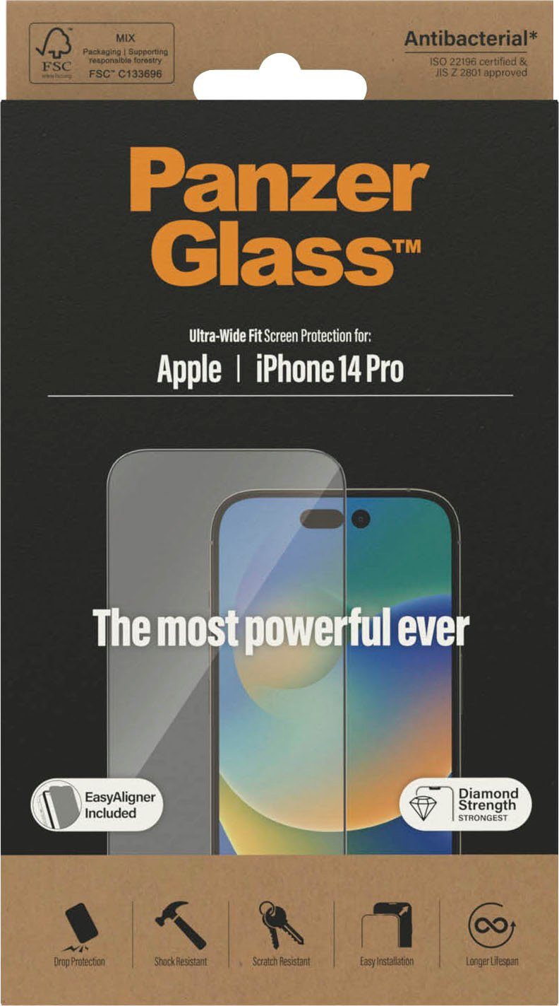 PanzerGlass PanzerGlass™ Clear Glass Displayschutz für iPhone 14 Pro, Displayschutzglas