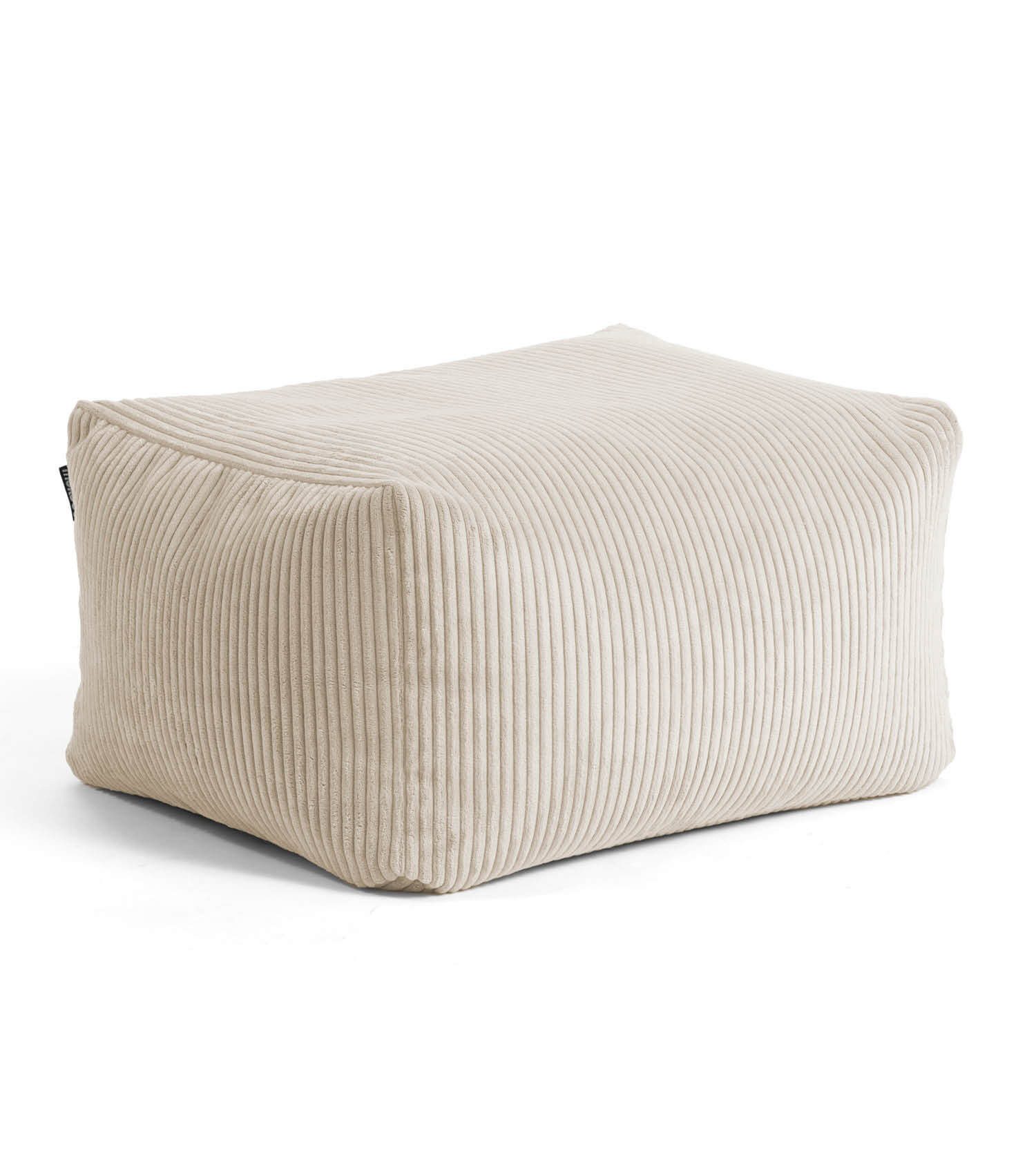 mokebo Pouf Der Ruhestifter (aus Cordstoff), Sitzhocker, Bodenkissen, Fußhocker oder Sitzkissen eckig in Beige