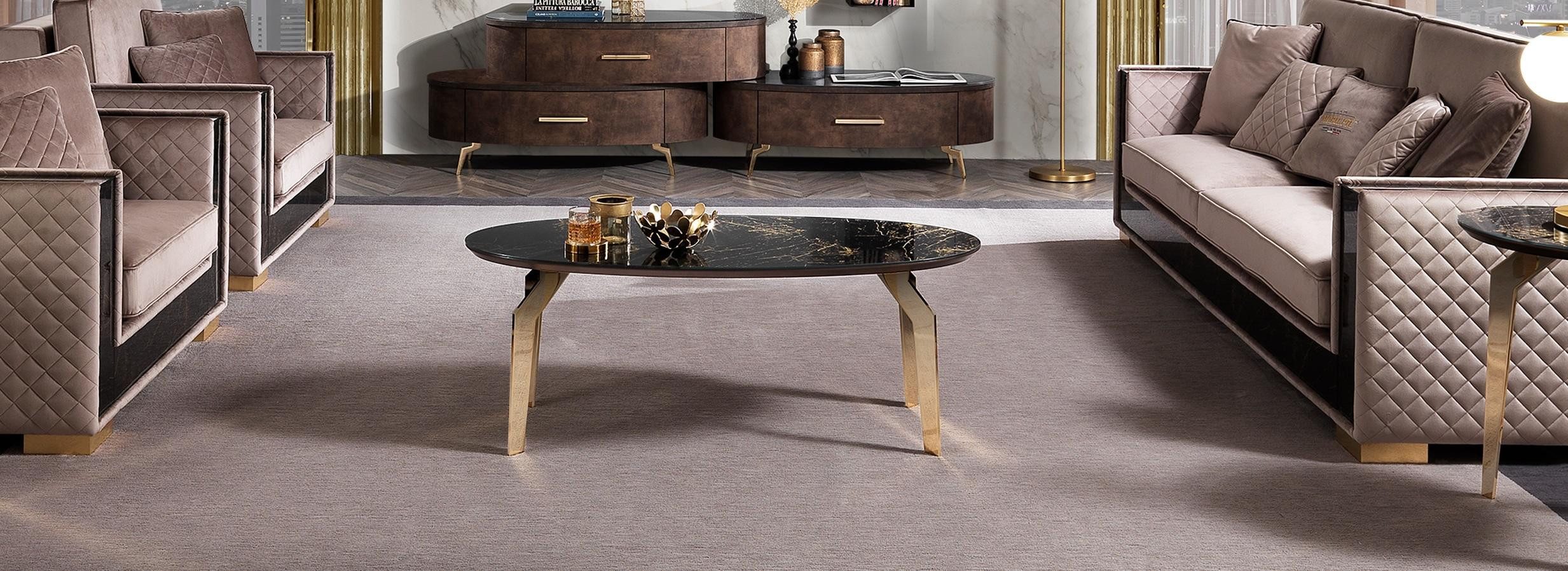 JVmoebel Couchtisch Ovaler Wohnzimmertisch – Designer Beistelltisch für Ihr Zuhause, Made in Europa