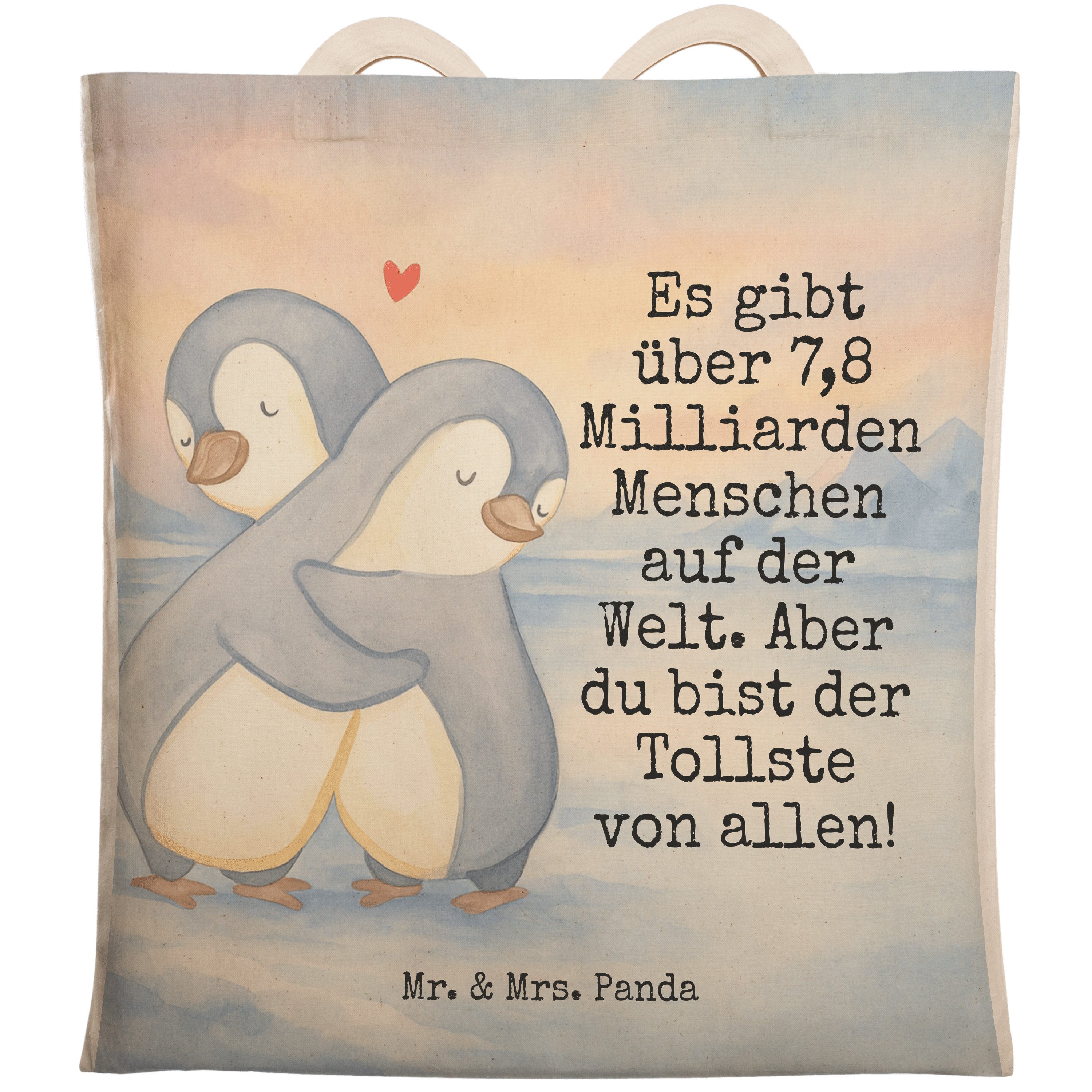 Tragetasche Pinguine Kuscheln Design, Tote Bag, Weiß, Hochzeitstag, für Männer, B