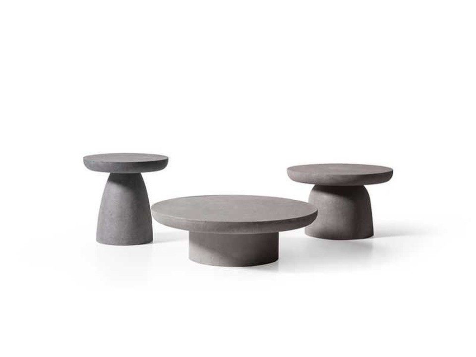 Xlmoebel Satztisch Graues Betontisch-Set von XLMOEBEL für Garten und Wohnraum (Couchtisch-Set, 3-St., 3-teiliges Betontisch-Set), Made in Europa