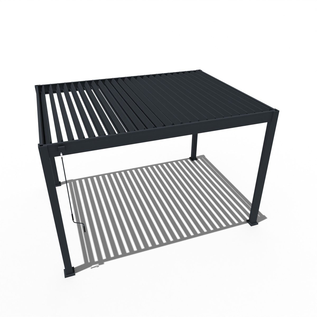 Weide Pergola Classic Pergola Aluminium freistehend 4 x 6 M anthrazit, BxTxH: 400x600x255 cm, (Hochwertigstes Aluminium & verzinkte Stahl-Lamellen, Komplettset)