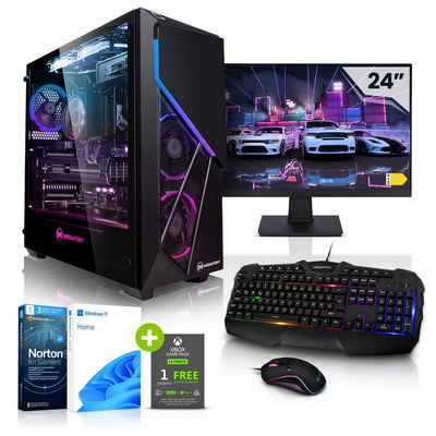 Megaport Gaming-PC-Komplettsystem (24", AMD Ryzen 7 5700X 8x3,40 GHz 5700X, GeForce RTX 4060 8GB, 16 GB RAM, 1000 GB SSD, Windows 11, WLAN)