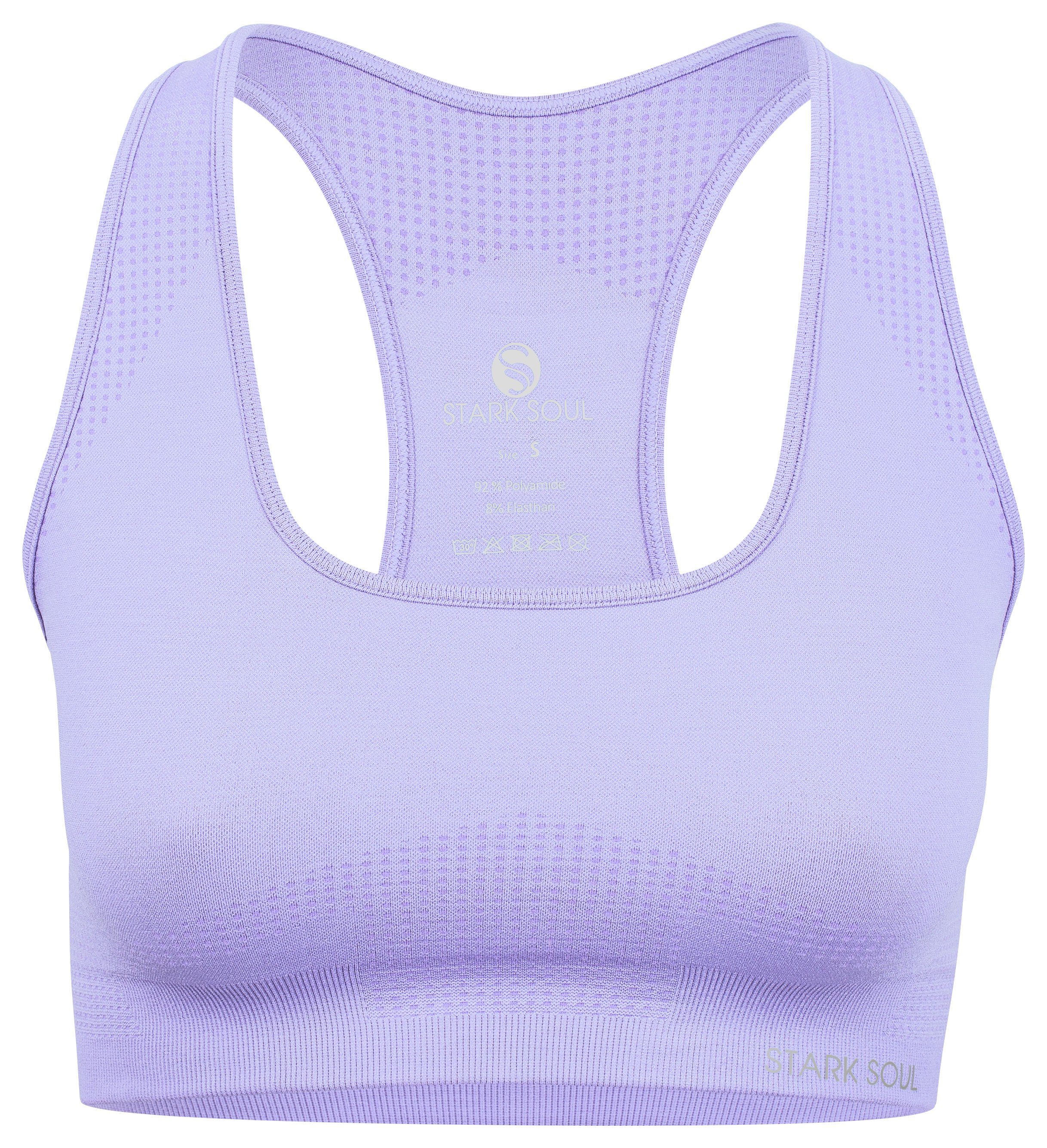 Stark Soul® Sporttop Sport Bra "reflect" Racerback, herausnehmbare Cups - Sport BH